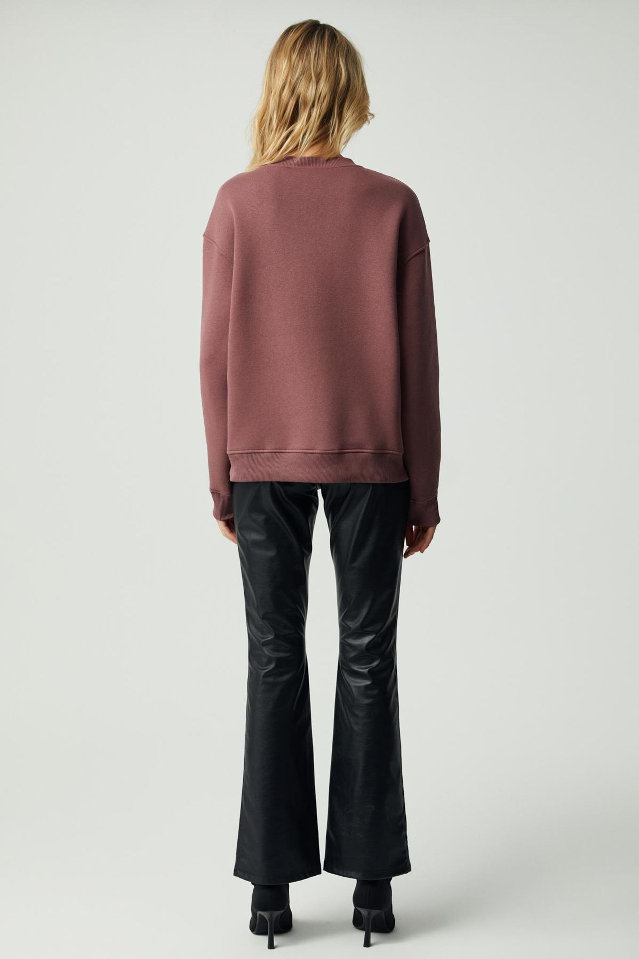 GRIMELANGE Geniş Kesimli Fitilli Bisiklet Yaka Sweatshirt 5