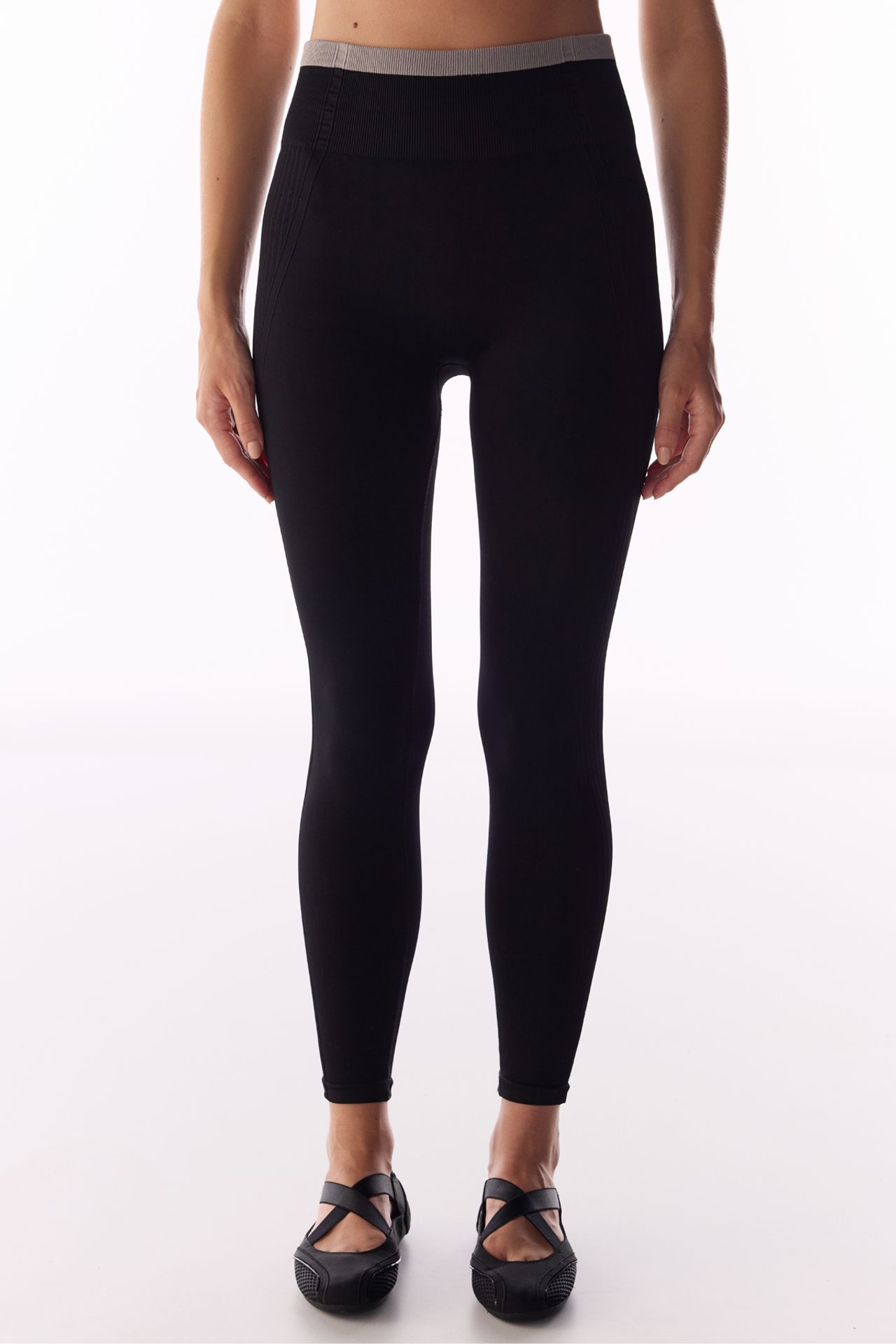 PENTI Women Seamless Leggings Line Waist Striped 3