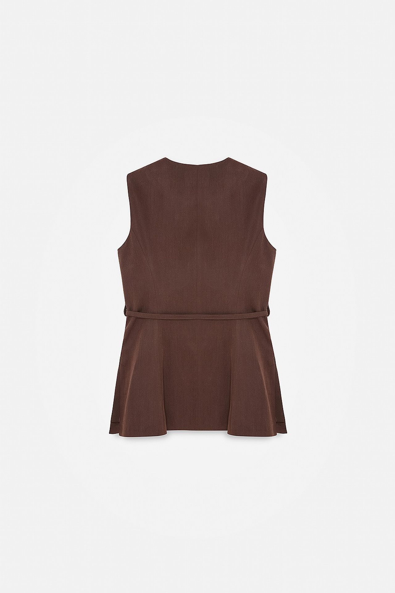DILVIN Women's Tencel Poplin Belted Waistcoat 6