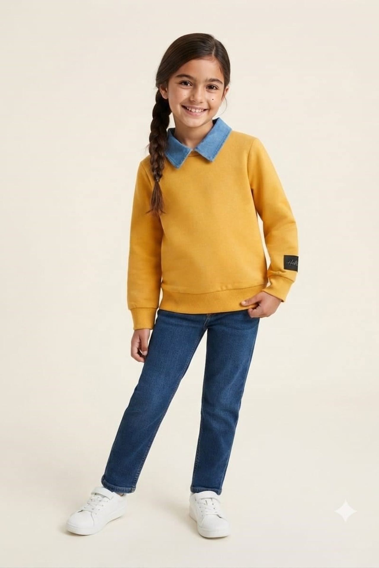 HİLAL AKINCI KİDS Genç Bisiklet Yaka Sweatshirt 2