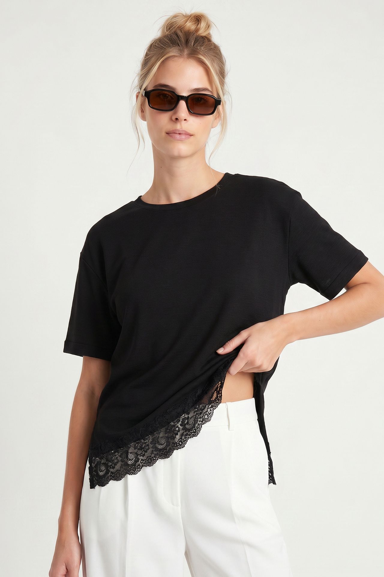 ISTANBUL Oversized Lace Knit Blouse 6