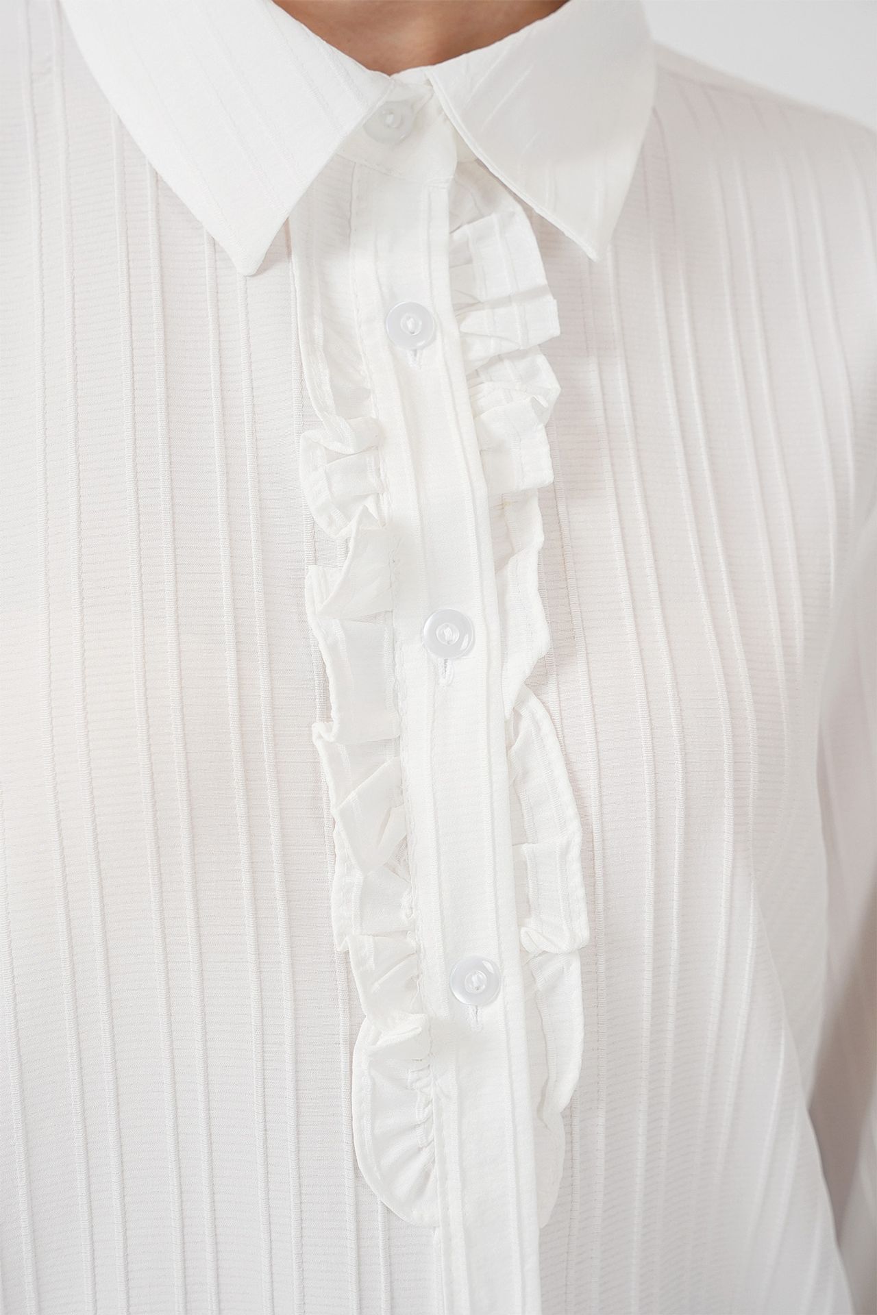 BDART Ruffle Detailed Textured Shirt 4