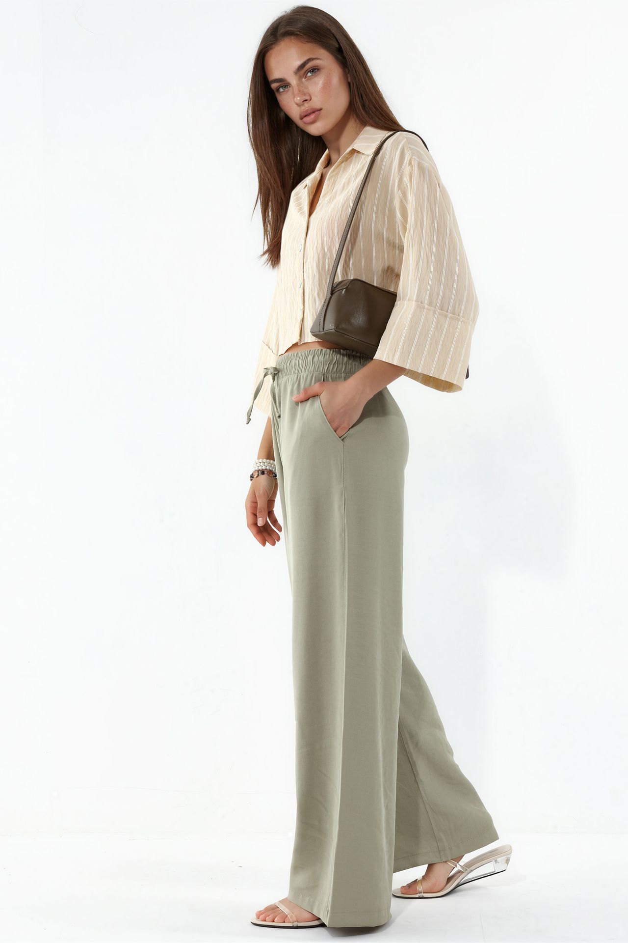 BDART High Waist Wide Leg Trousers with Pocket 2