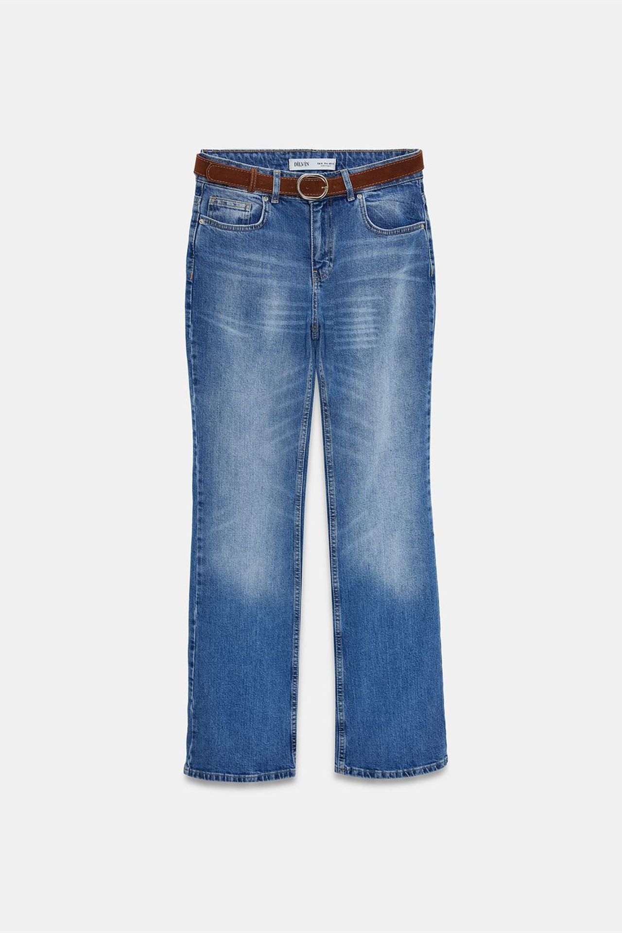DILVIN Low-Waist Straight-Leg Jeans