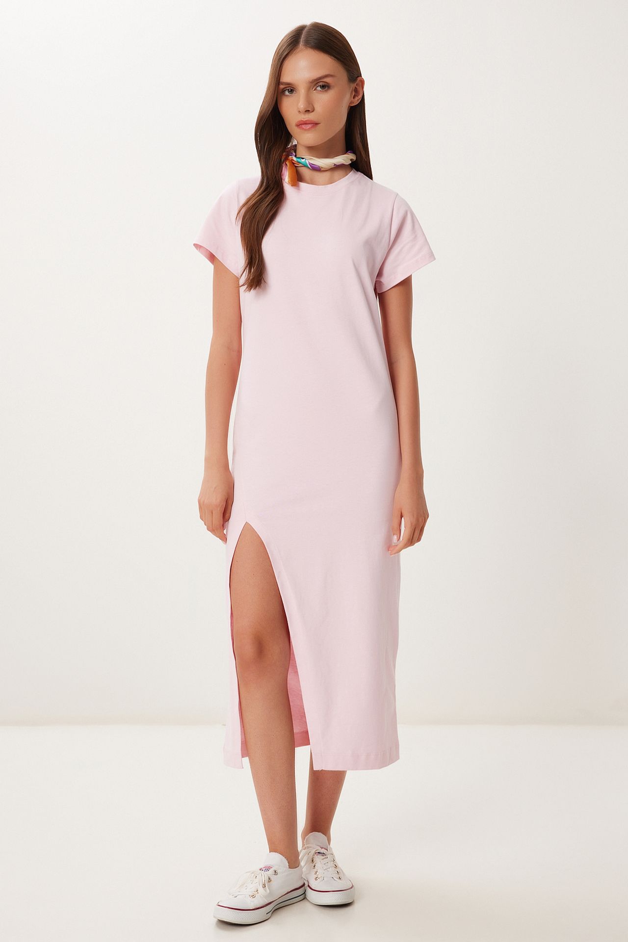 ISTANBUL Slim Fit Midi Dress with Side Slit 1