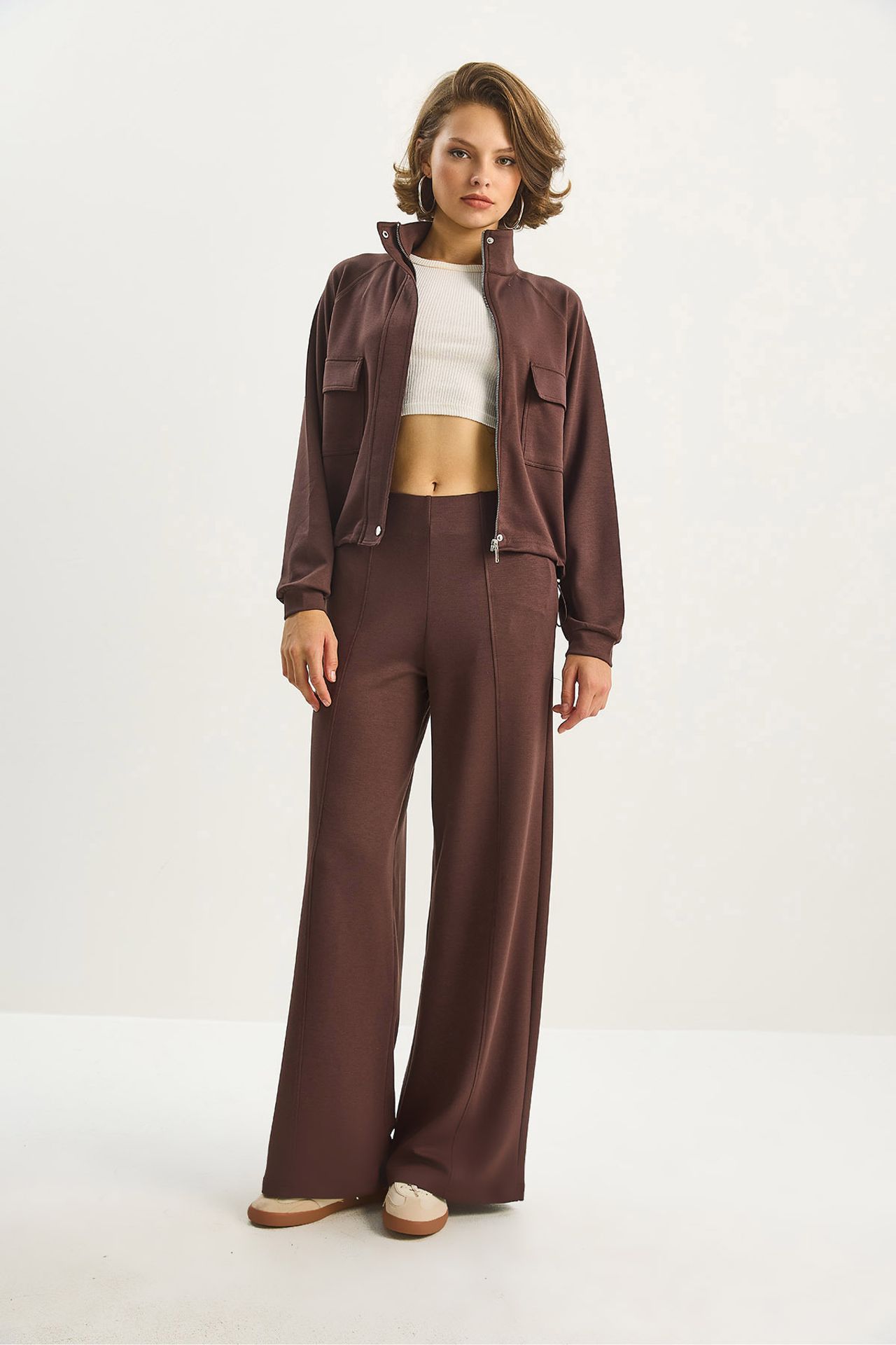 LUCCI Jacket-Pants Viscose Blend Two-Piece Coord Set 2