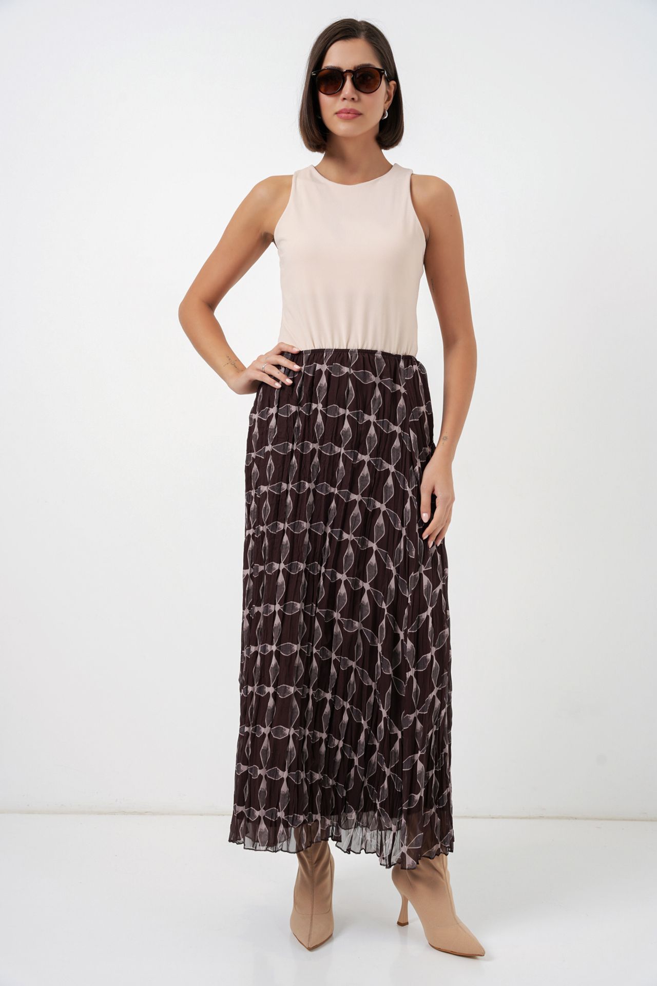 BDART High Waist Geometric Print Maxi Skirt 3