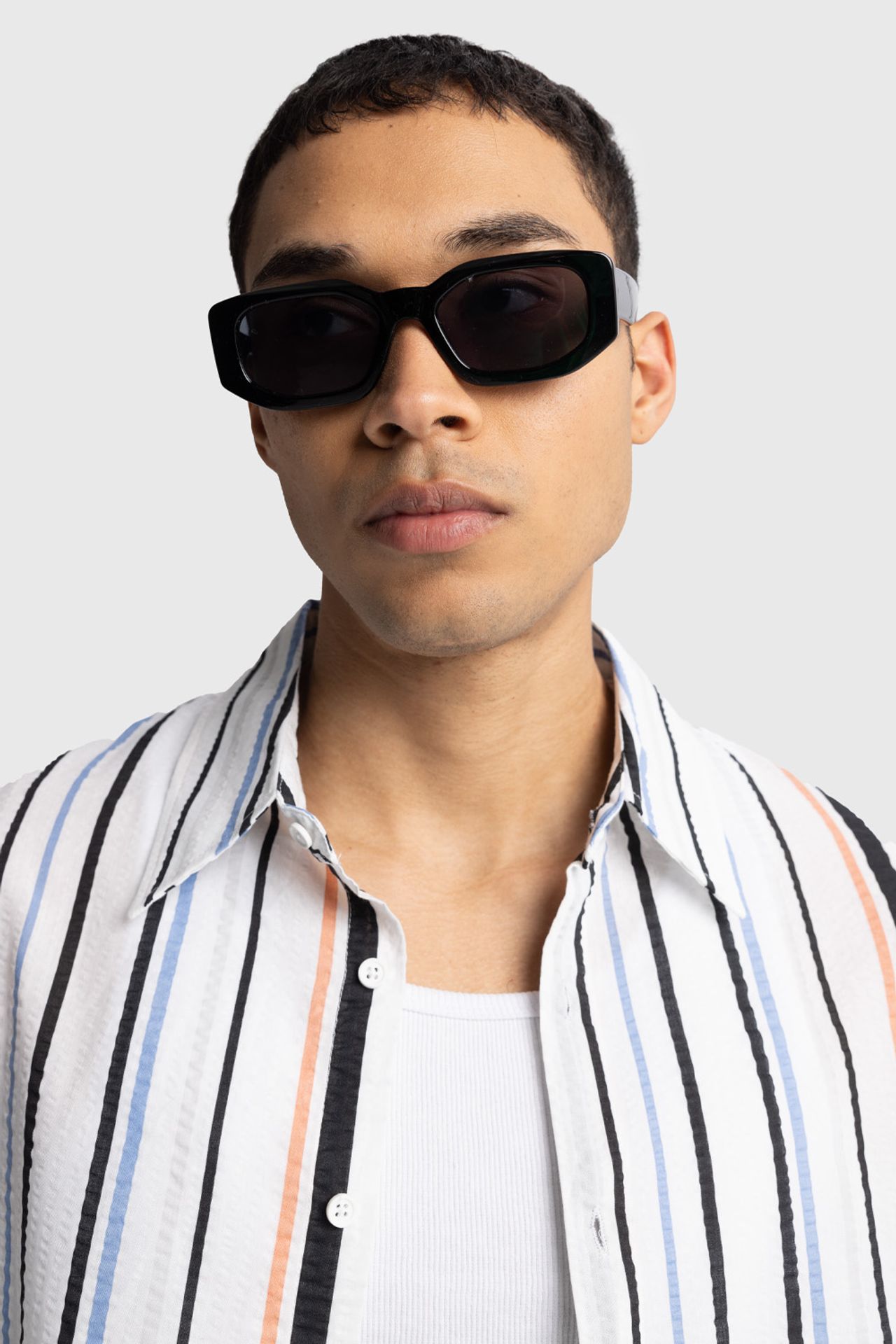 GIESTO Relaxed Fit Striped Cotton Shirt 1