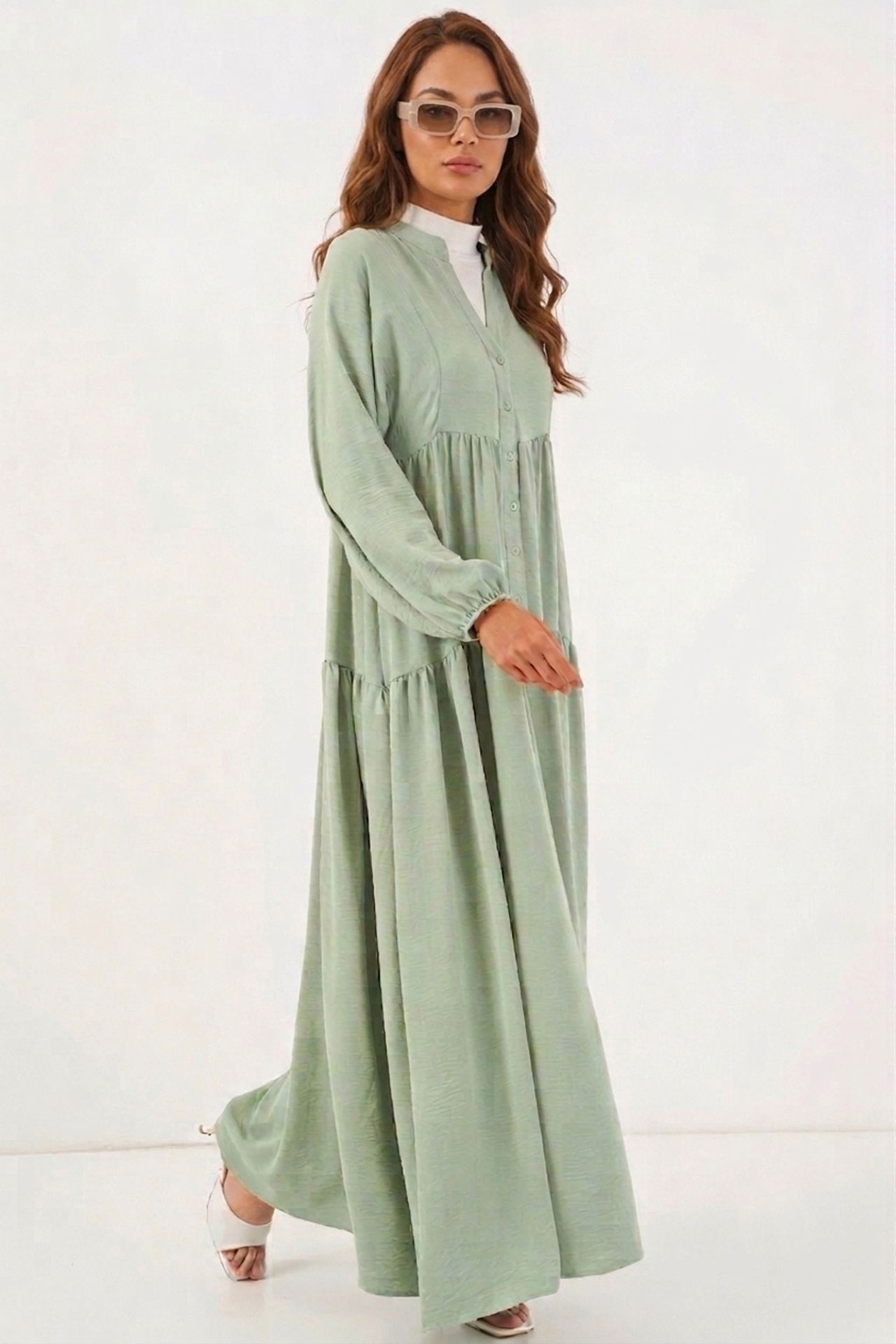 BDART Printed V-Neck Maxi Dress