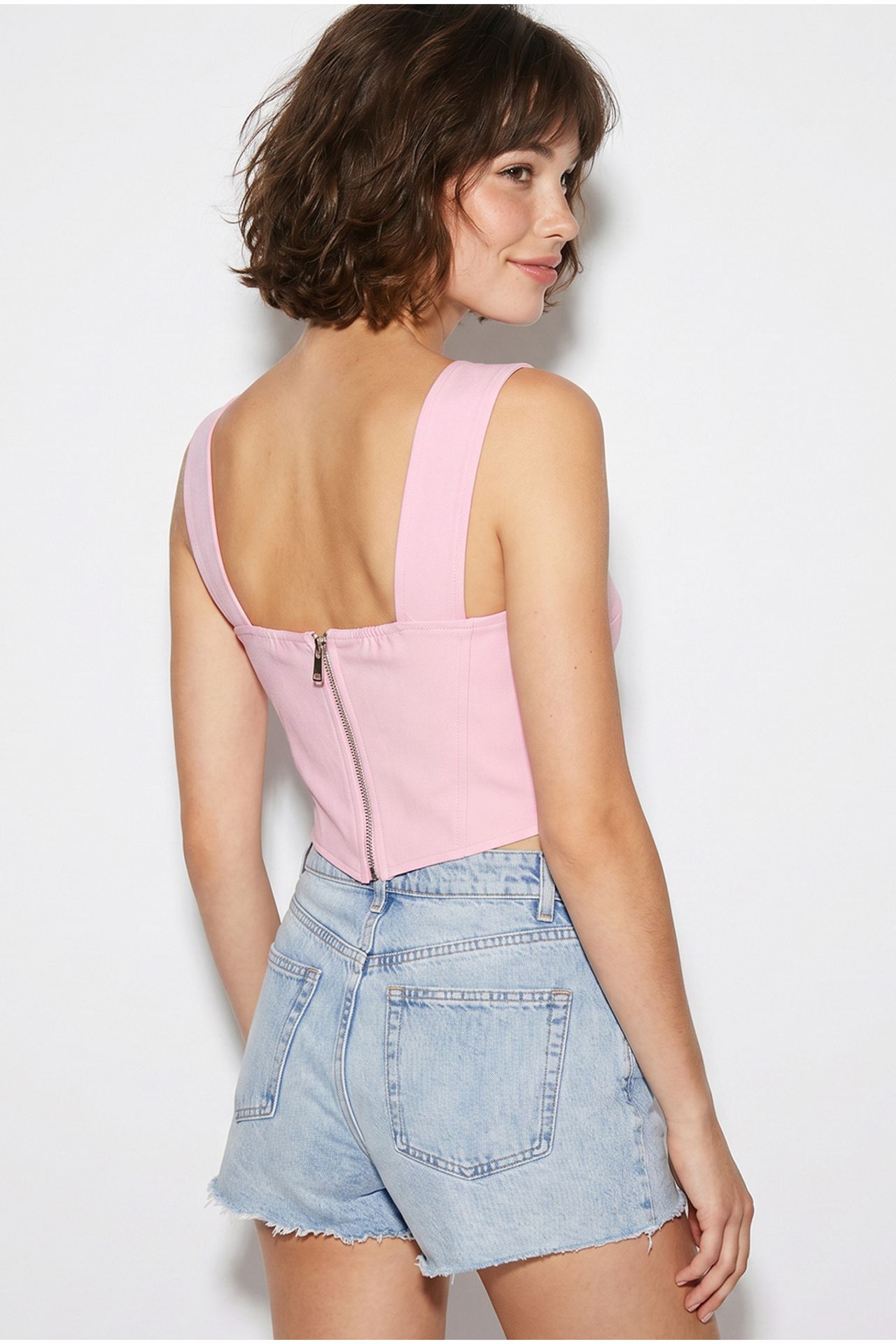 LUCCI Fitted Crop Korsaj Üstü, Fiyonk Detaylı 5