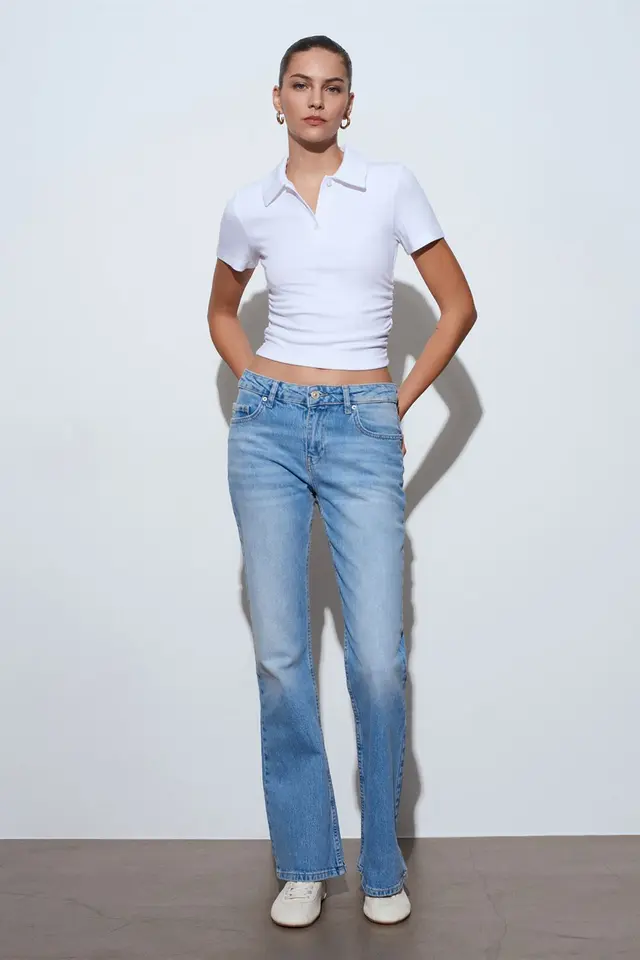 DILVIN Low-waist Bootcut Denim Jeans