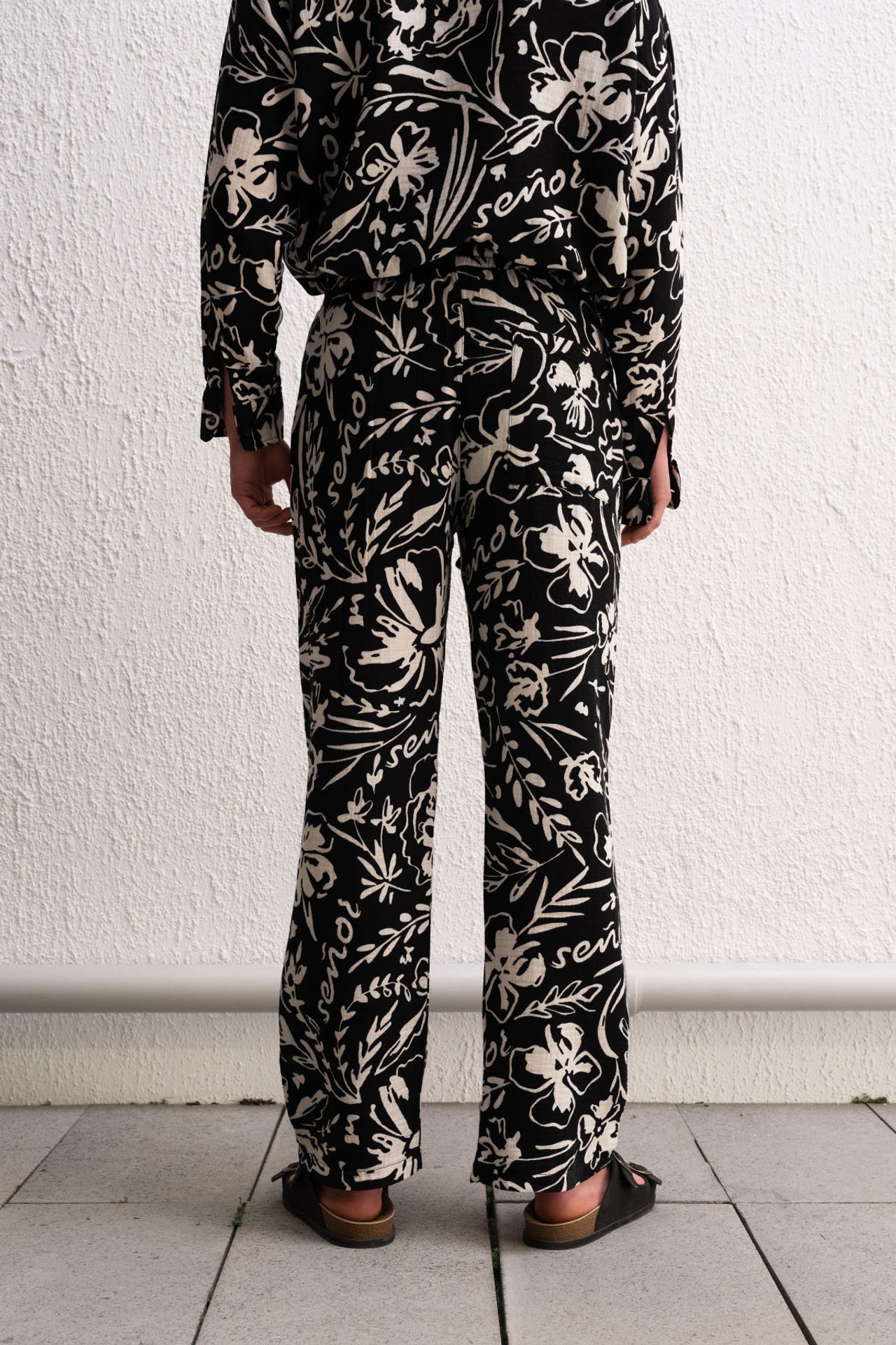 GIESTO Men's Cotton Floral Knit Pants 3