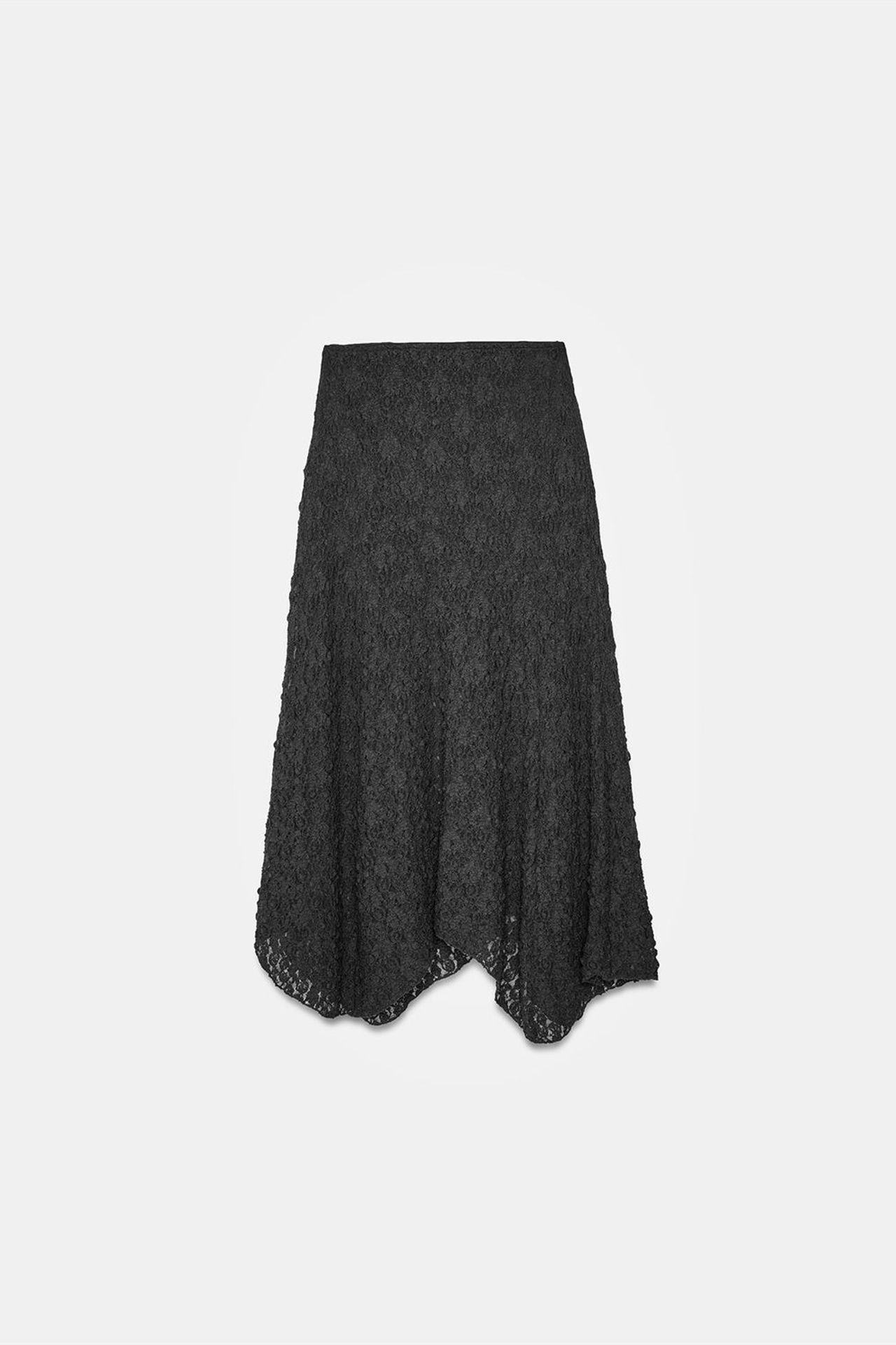 DILVIN High-Waist Lace A-Line Midi Skirt 6