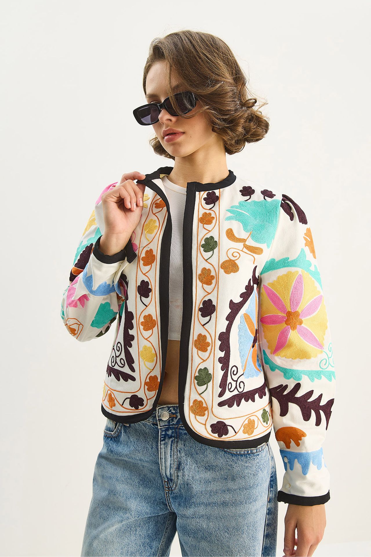 LUCCI Patterned Short Jacket