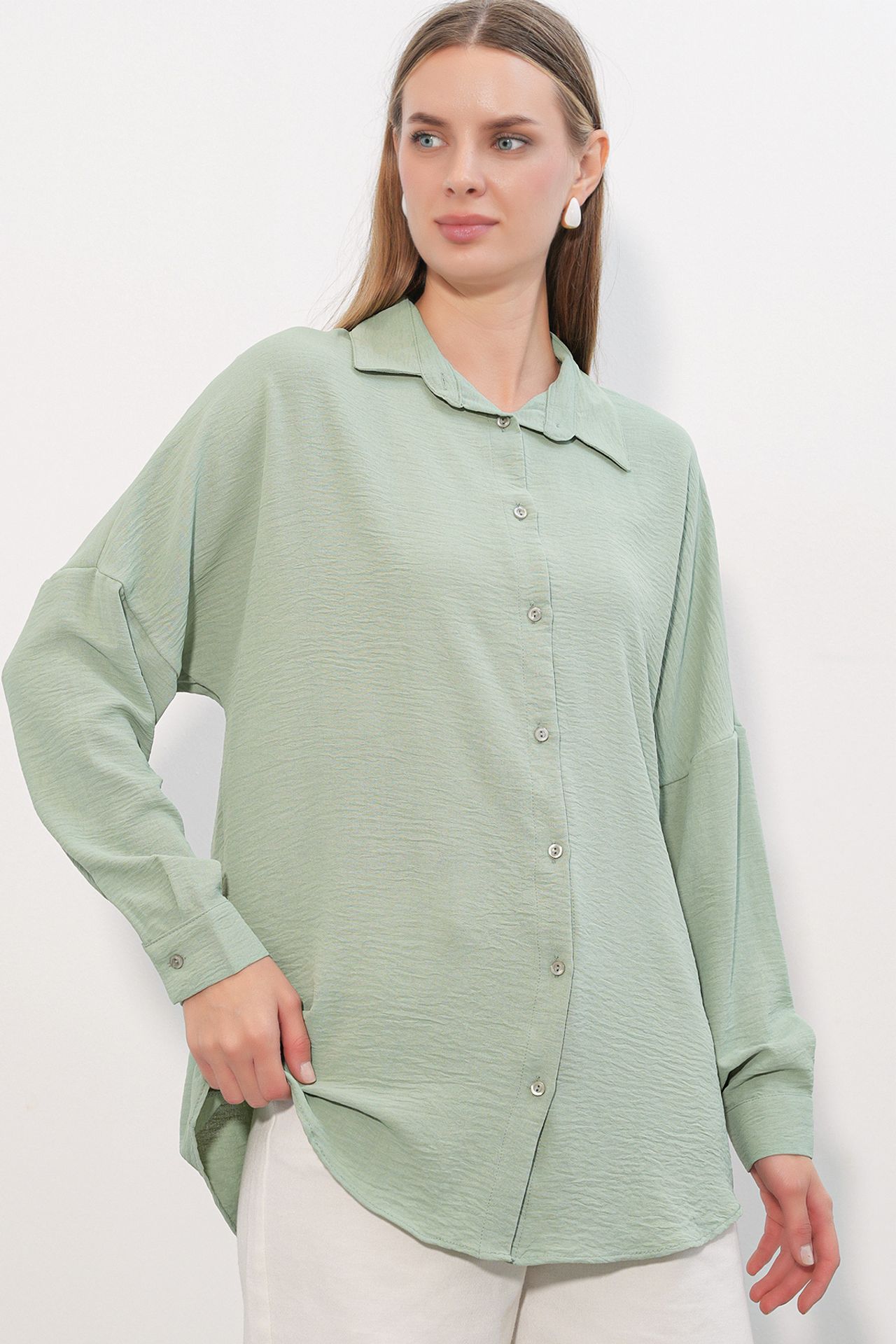 BDART Kadın Oversize Uzun Gömlek 3