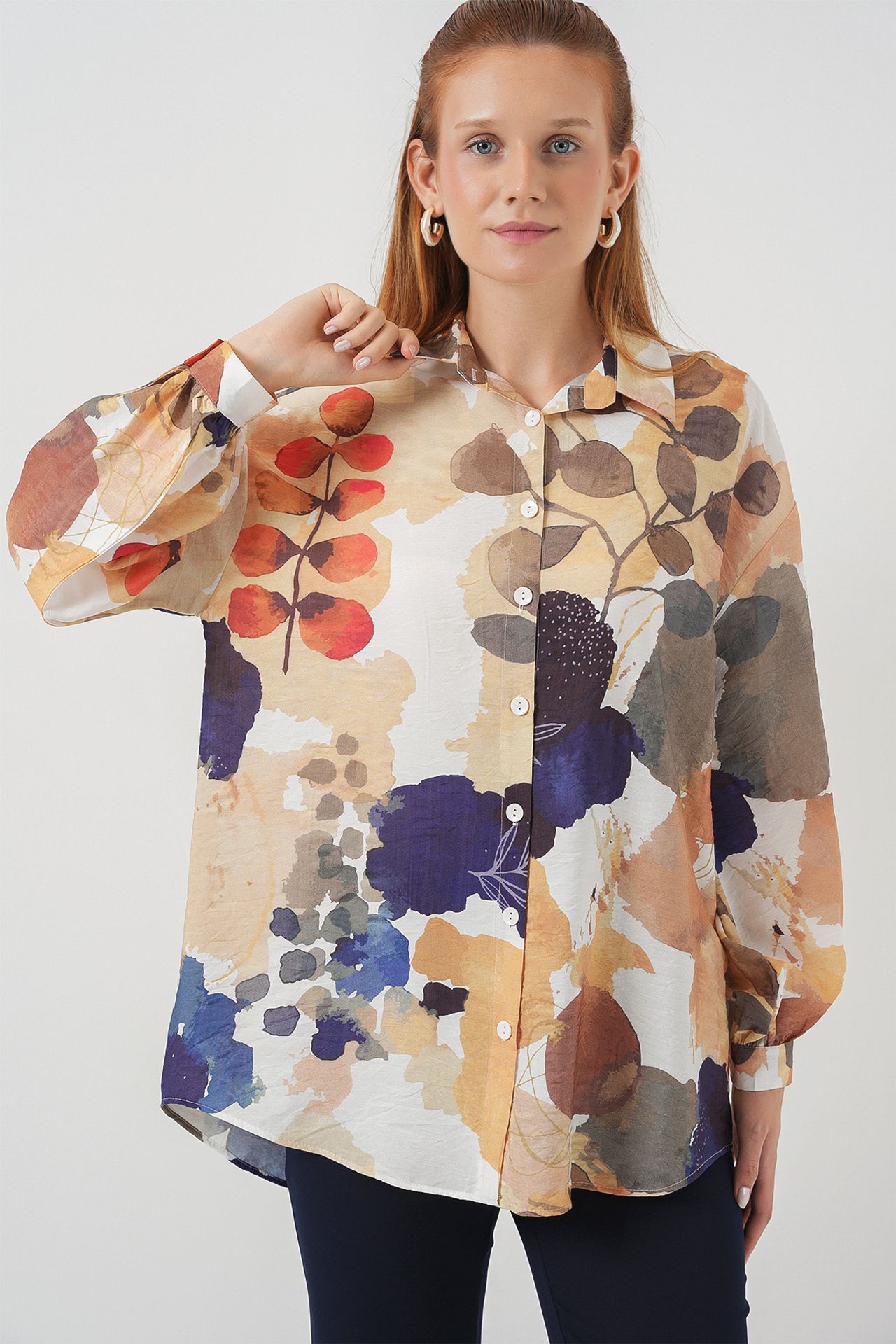 BDART Oversized Floral Button-Up Shirt 1