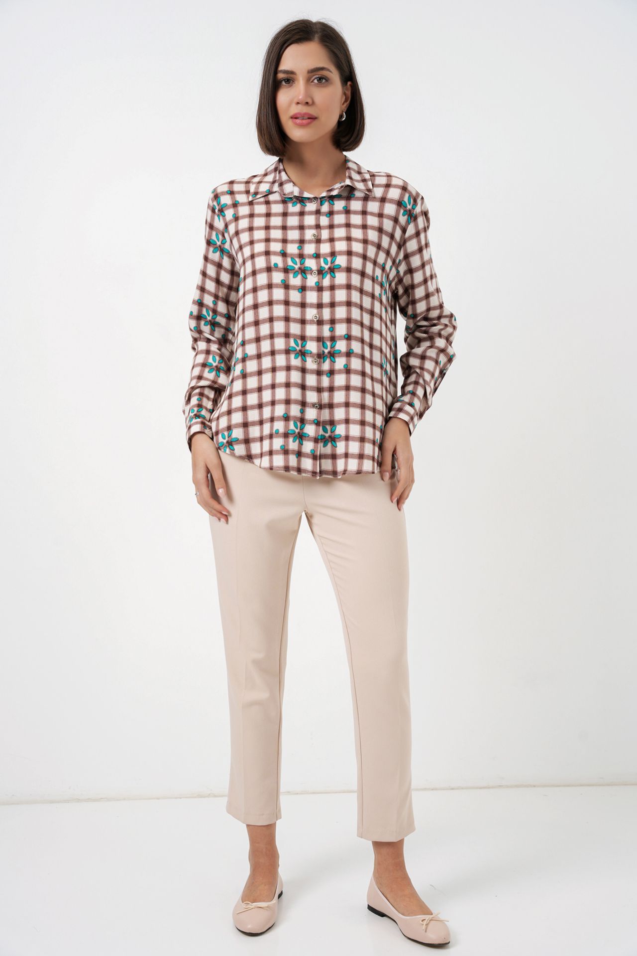 BDART Plaid Button-up Shirt with Shirt Collar 2