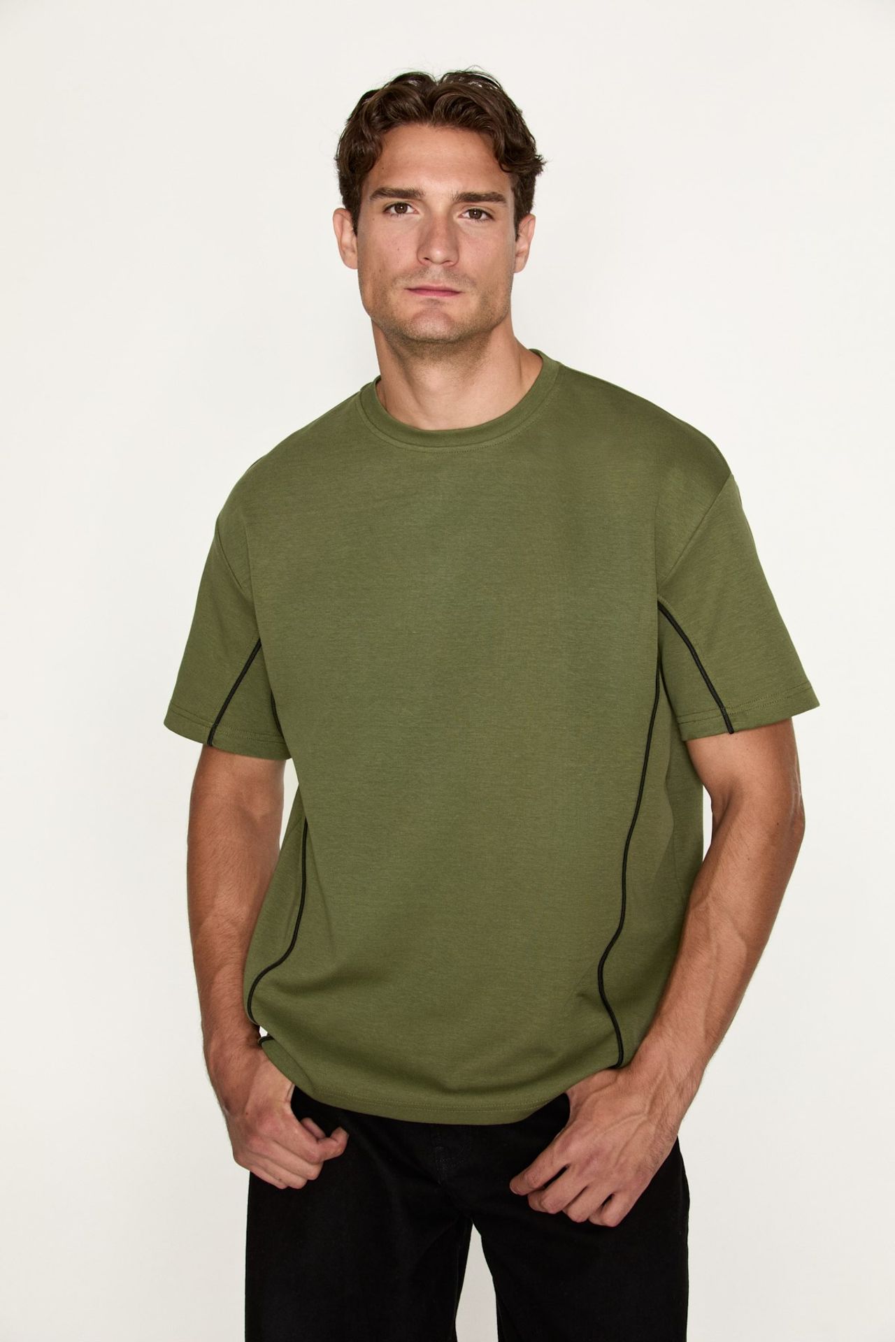 GRIMELANGE Straight Crew Neck Short Sleeve T-Shirt 1
