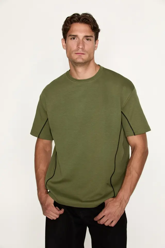 GRIMELANGE Straight Crew Neck Short Sleeve T-Shirt