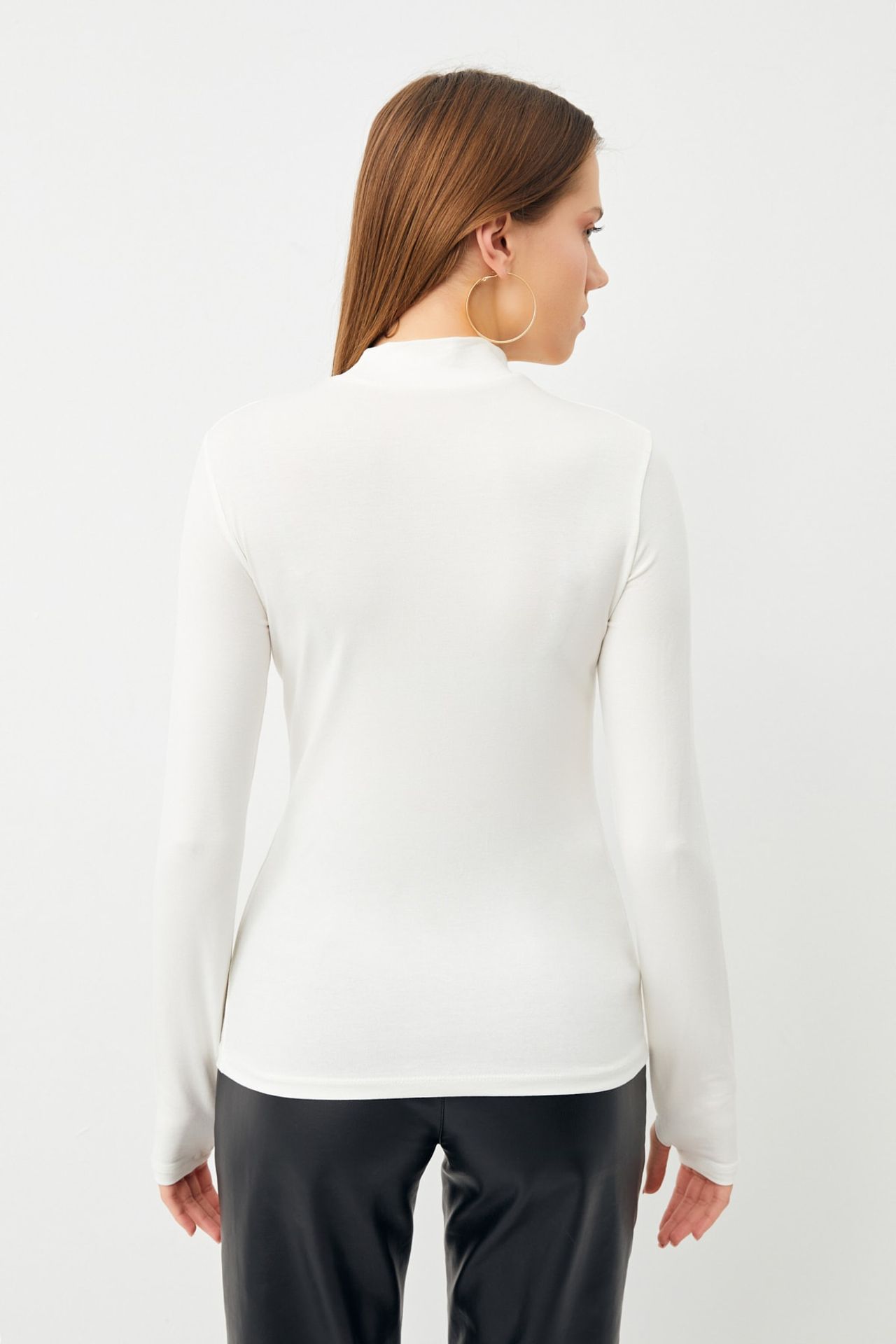 BIPANTOLON Women's 3-Pack Slim Fit Half Turtleneck Bodysuits 7
