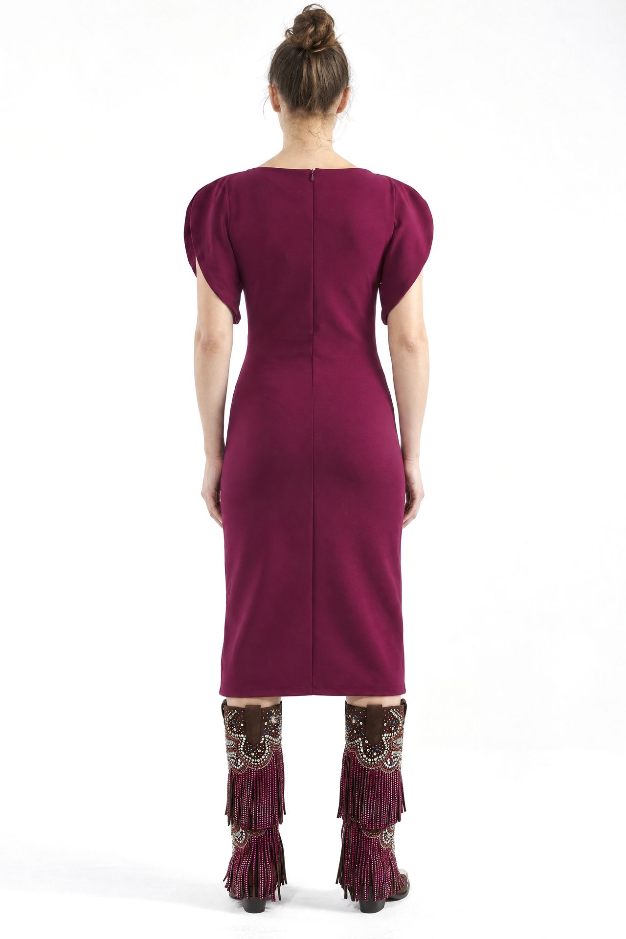 BUSEM Women's Crew Neck Midi Dress 2