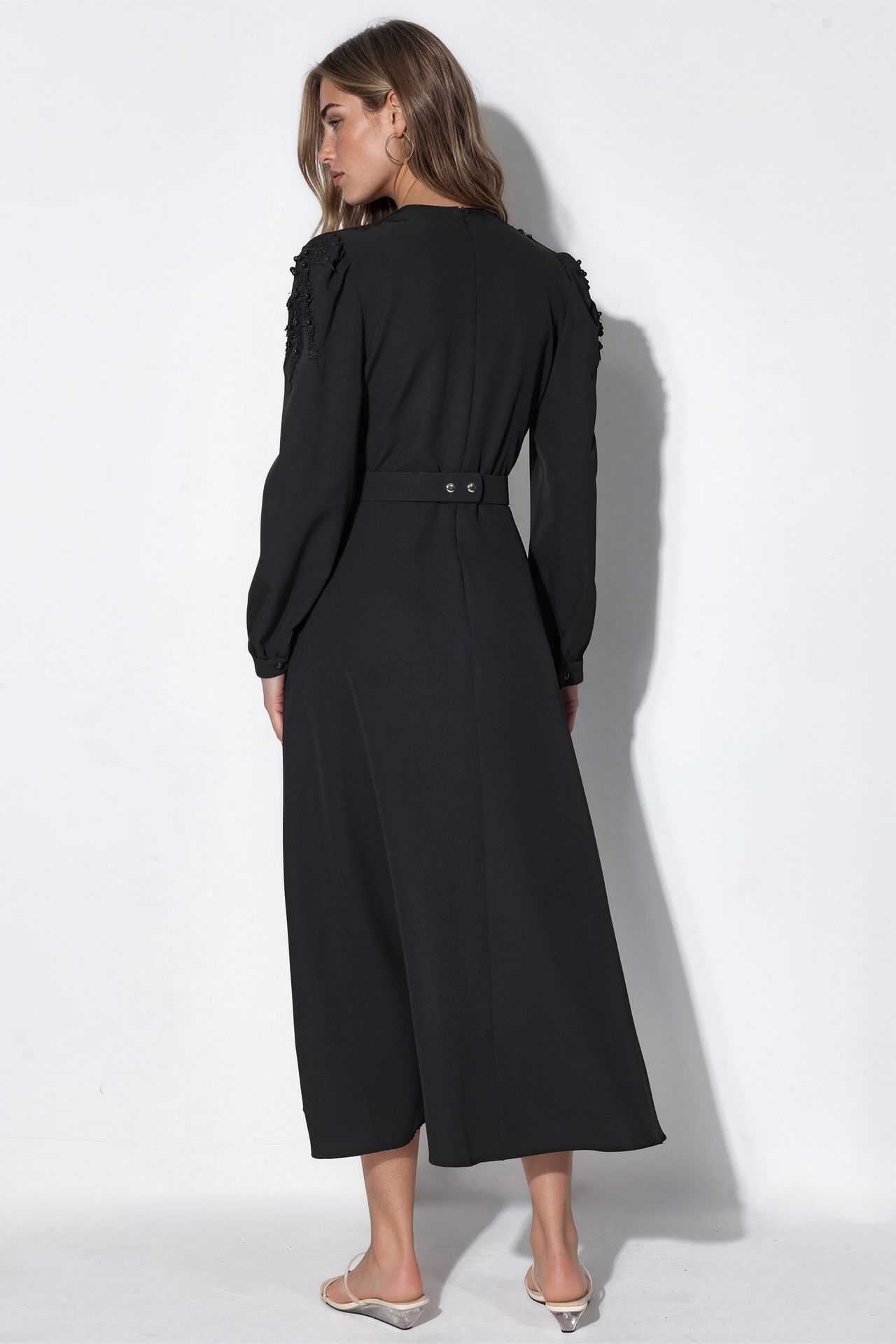 MSN Belted A-line Midi Dress 3