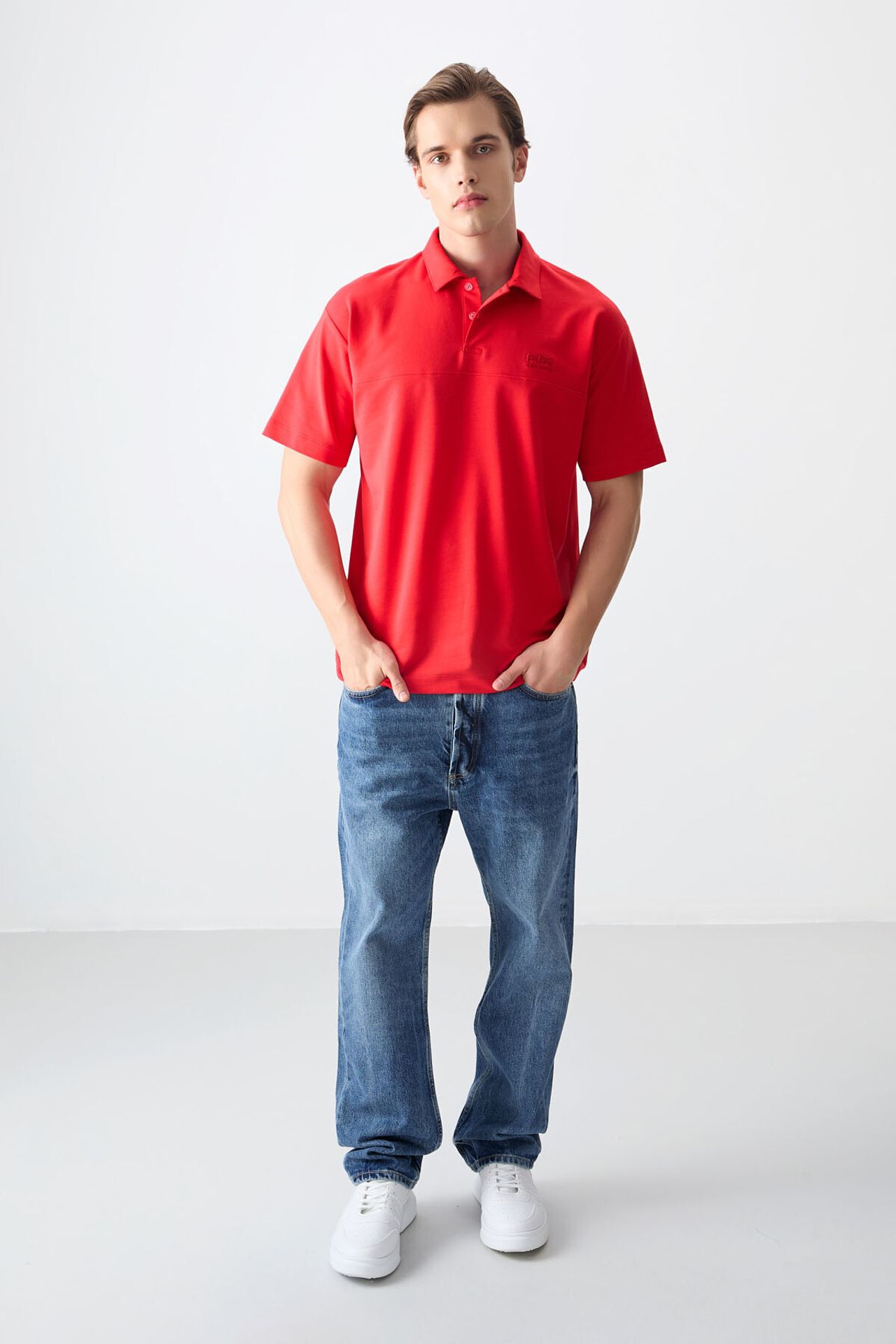 TOMMY Oversized Polo Collar T-Shirt 4