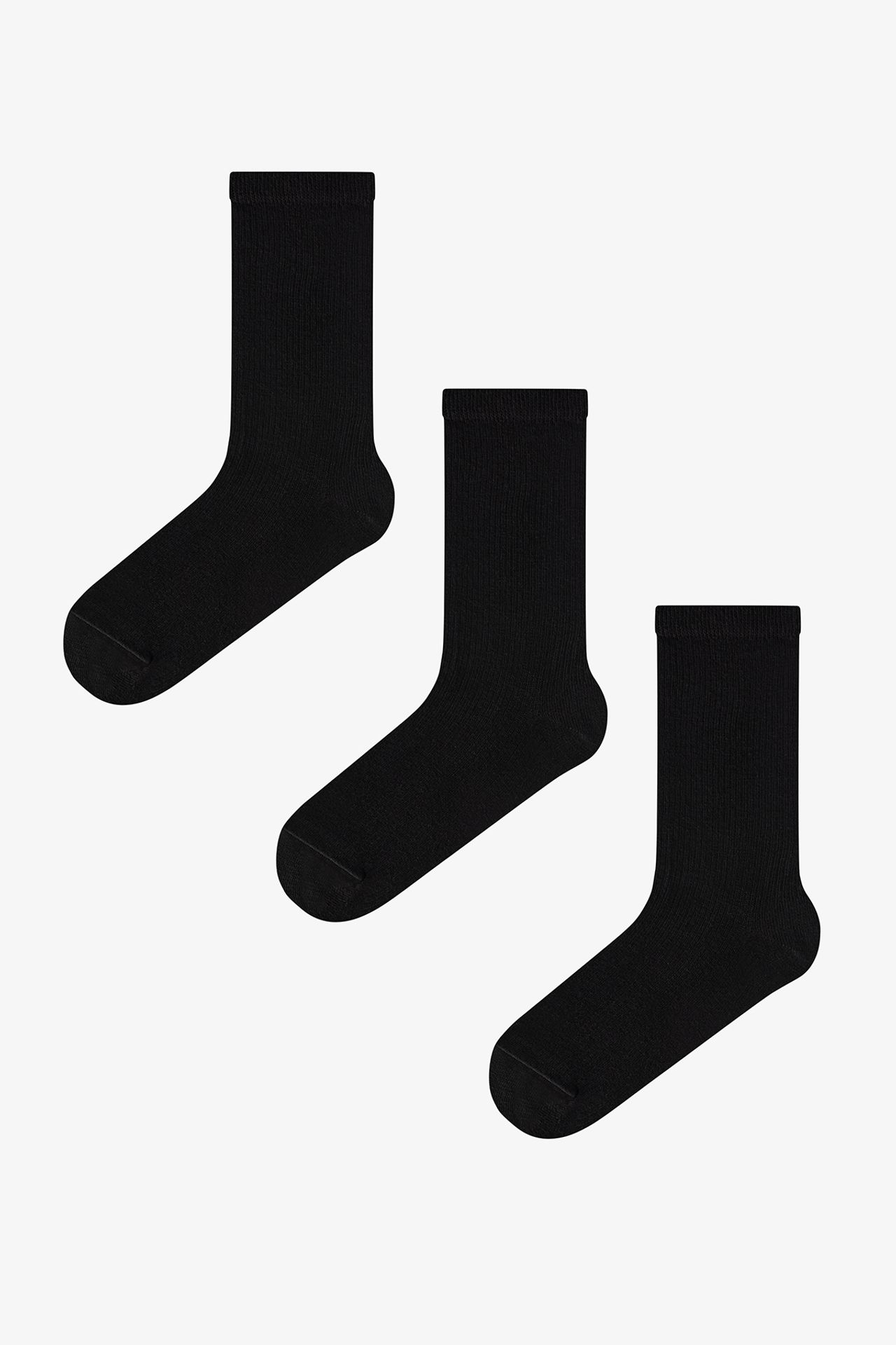 PENTI Double Cotton Ribbed Crew Socks 1