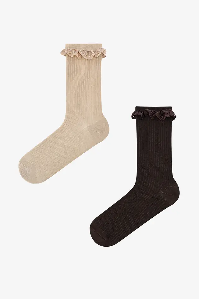 PENTI Chic Lace Crew Socks