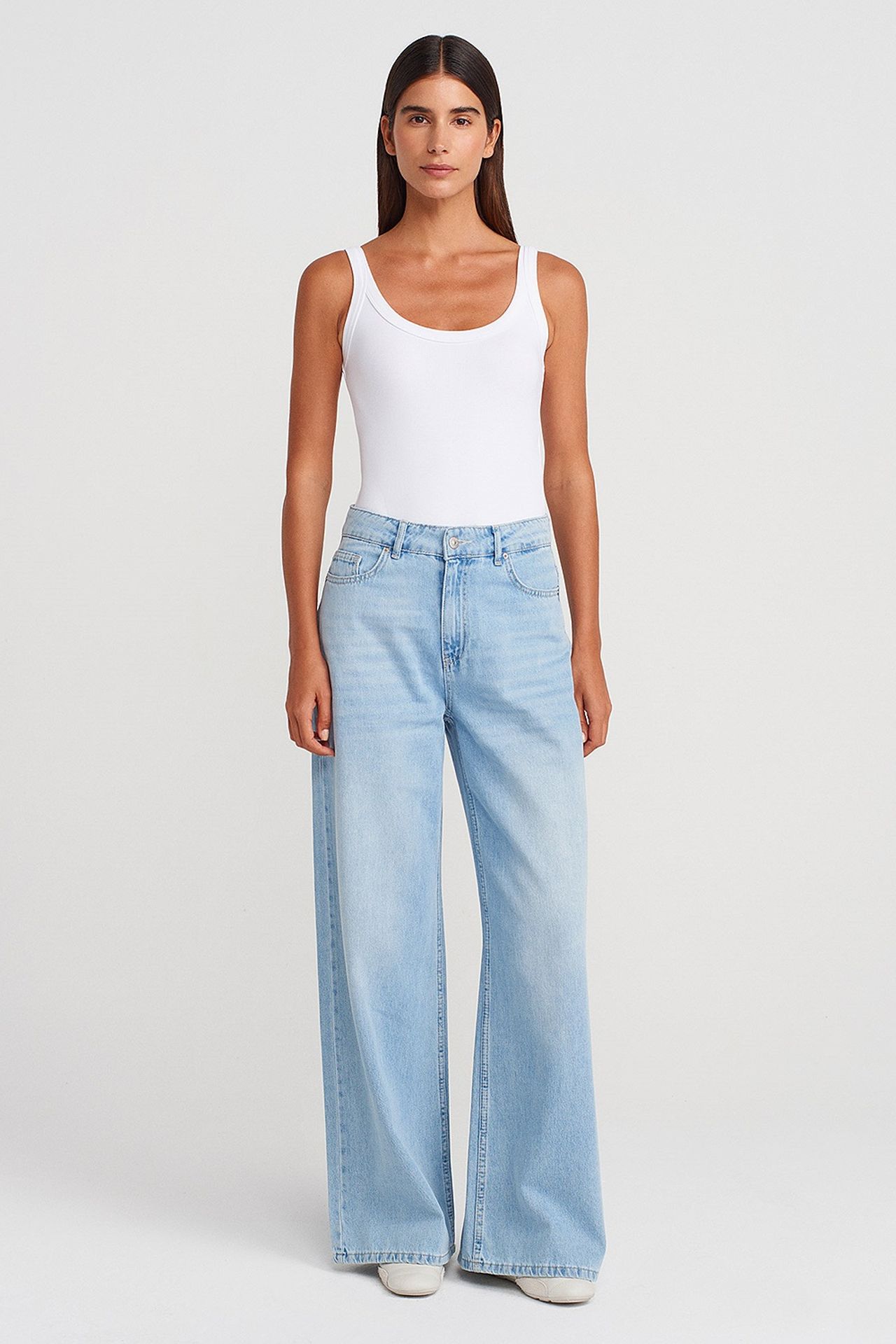 DILVIN Sleeveless Ribbed Cotton-blend Bodysuit 4
