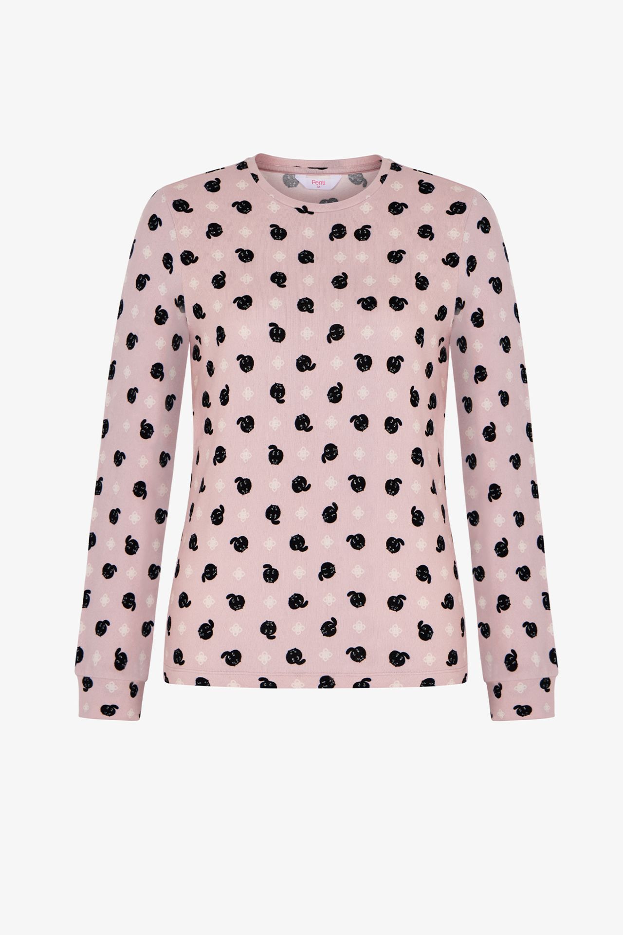 PENTI Moody Printed Animal Print Long Sleeve Pyjama T-Shirt 3