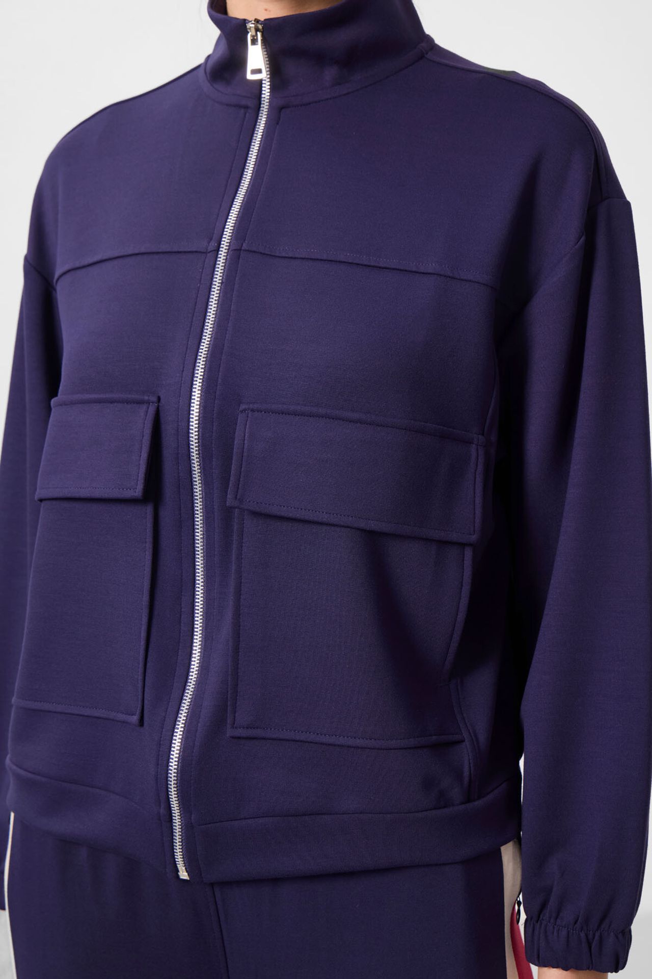 TOMMY Oversized Cropped Zip-neck Knit Top 3