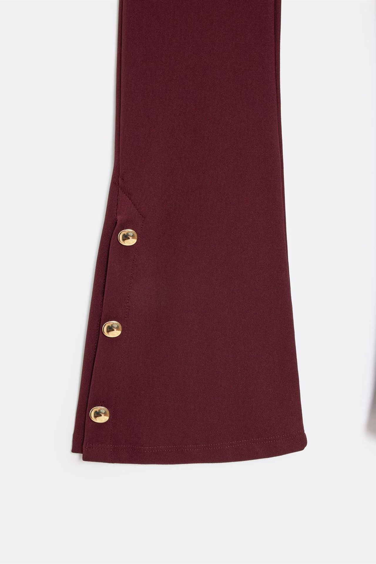 DILVIN High-Waist Flare Leggings with Button Detail