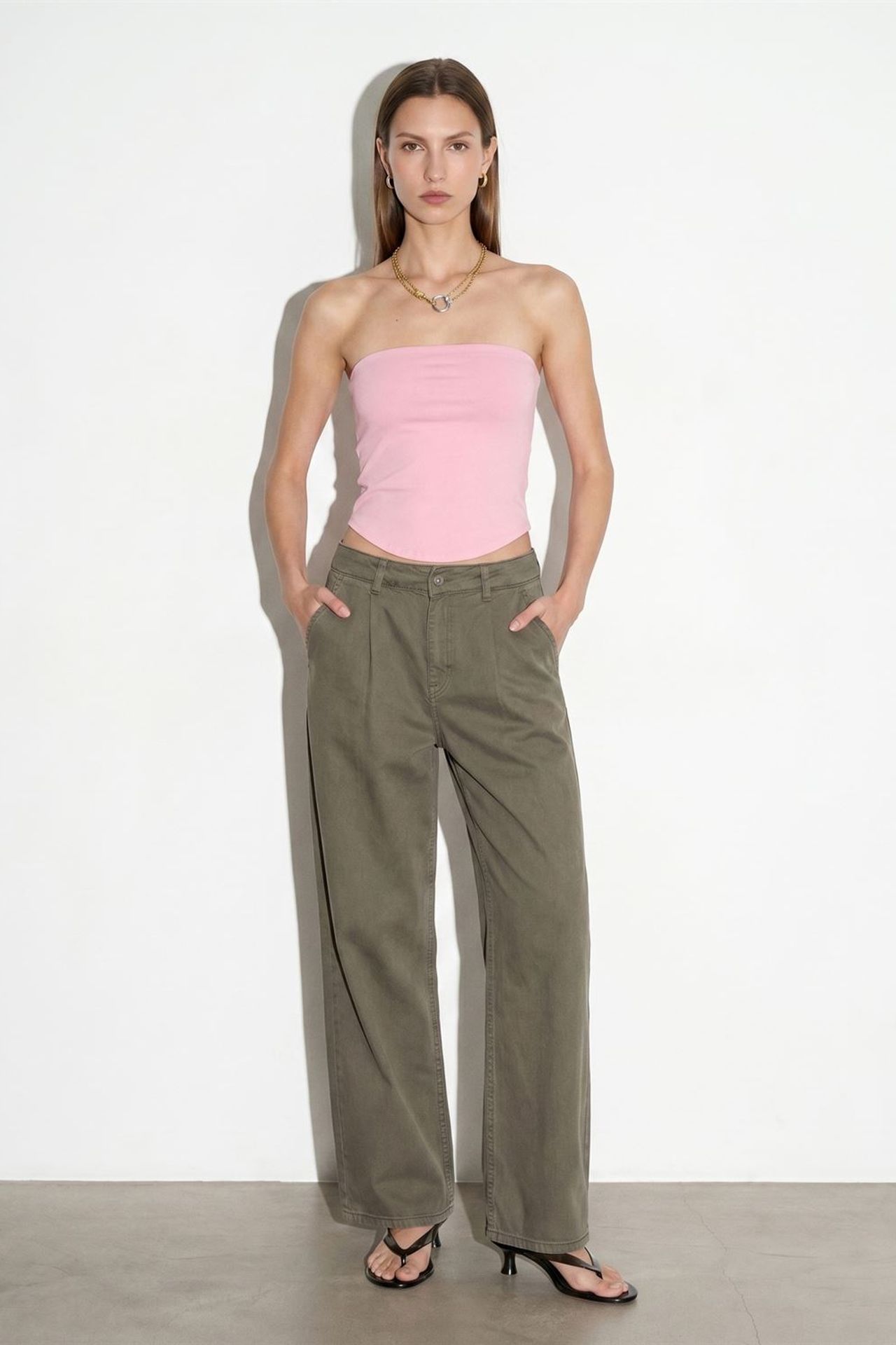 DILVIN Women’s Strapless Crop Bandeau Top 4