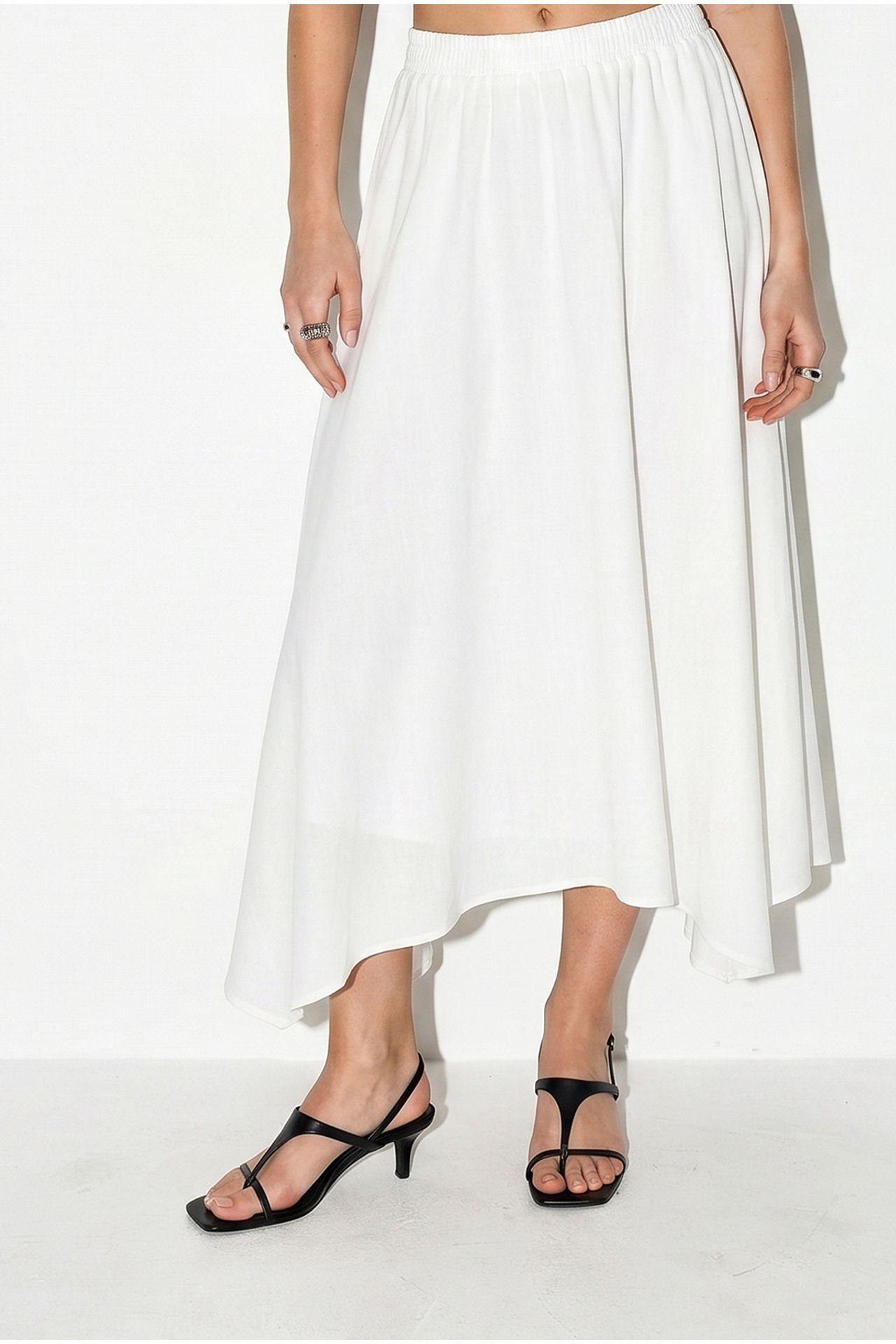LUCCI High-Waist A-Line Midi Skirt 4