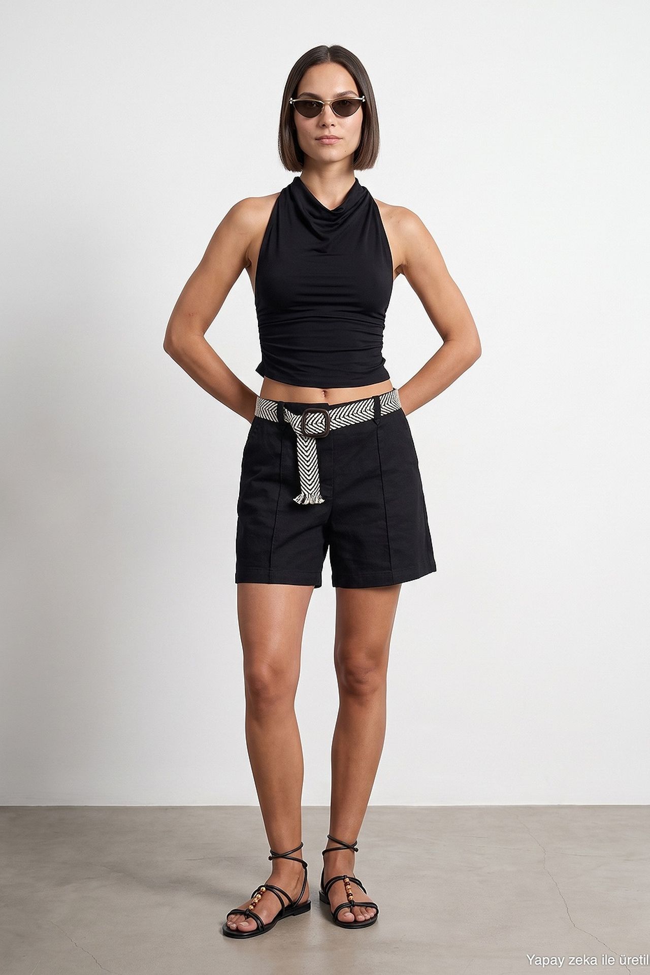 DILVIN Linen Blend Shorts 1