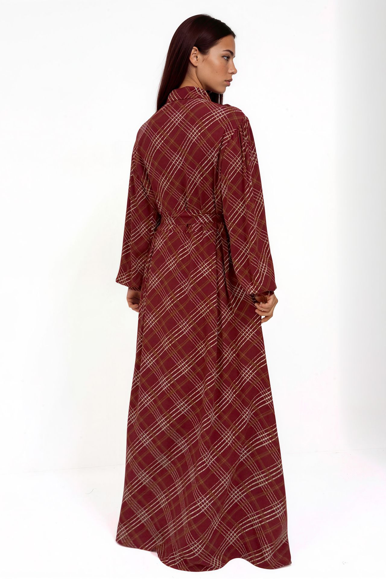 BDART Plaid Midi Shirt Dress with Button Closure 3