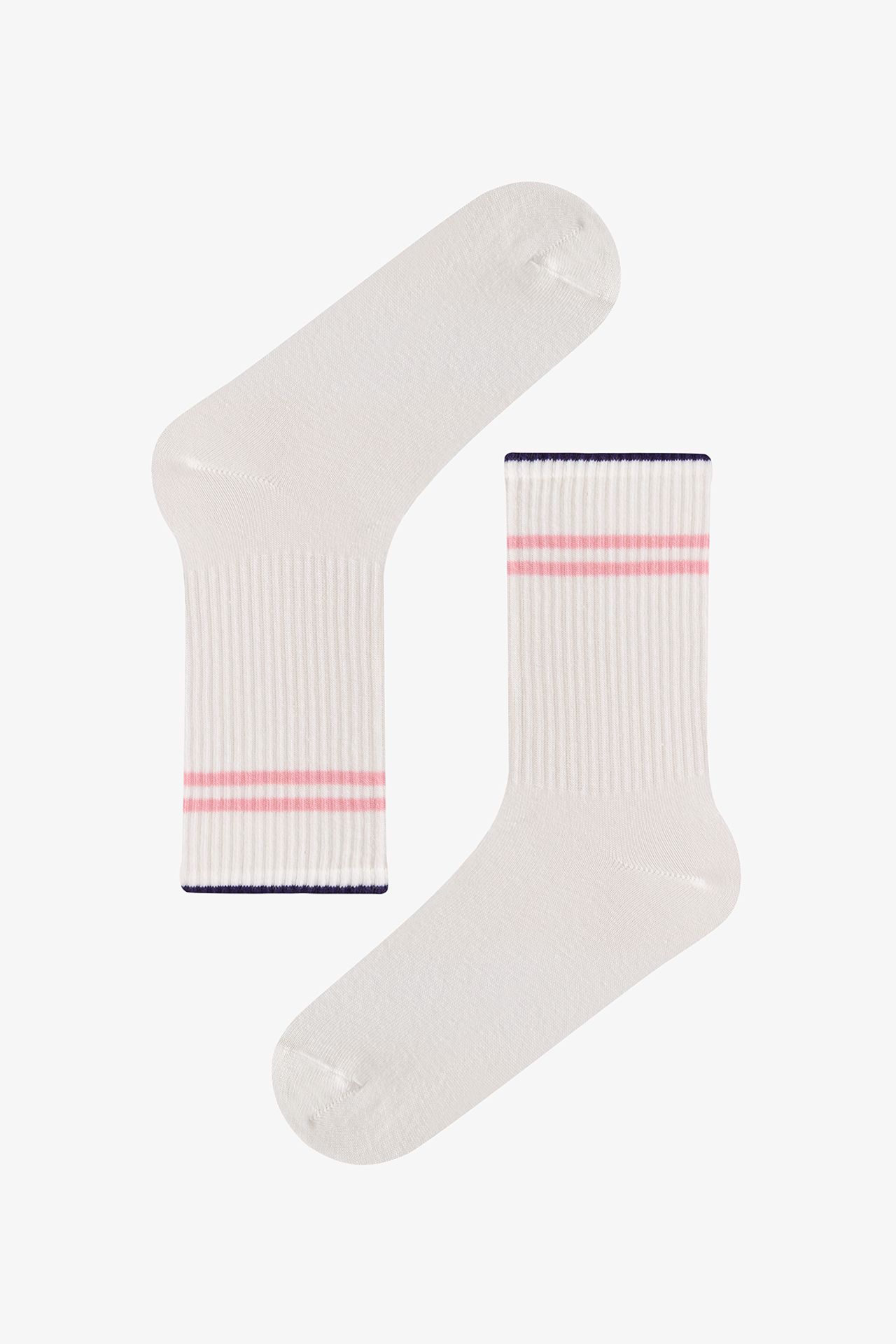 PENTI Long Tennis Striped Cotton Pair Crew Socks 3