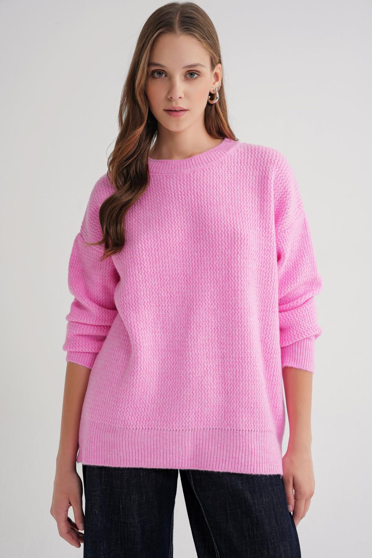 Mixray Long Sleeve Ribbed Knit Sweater 4