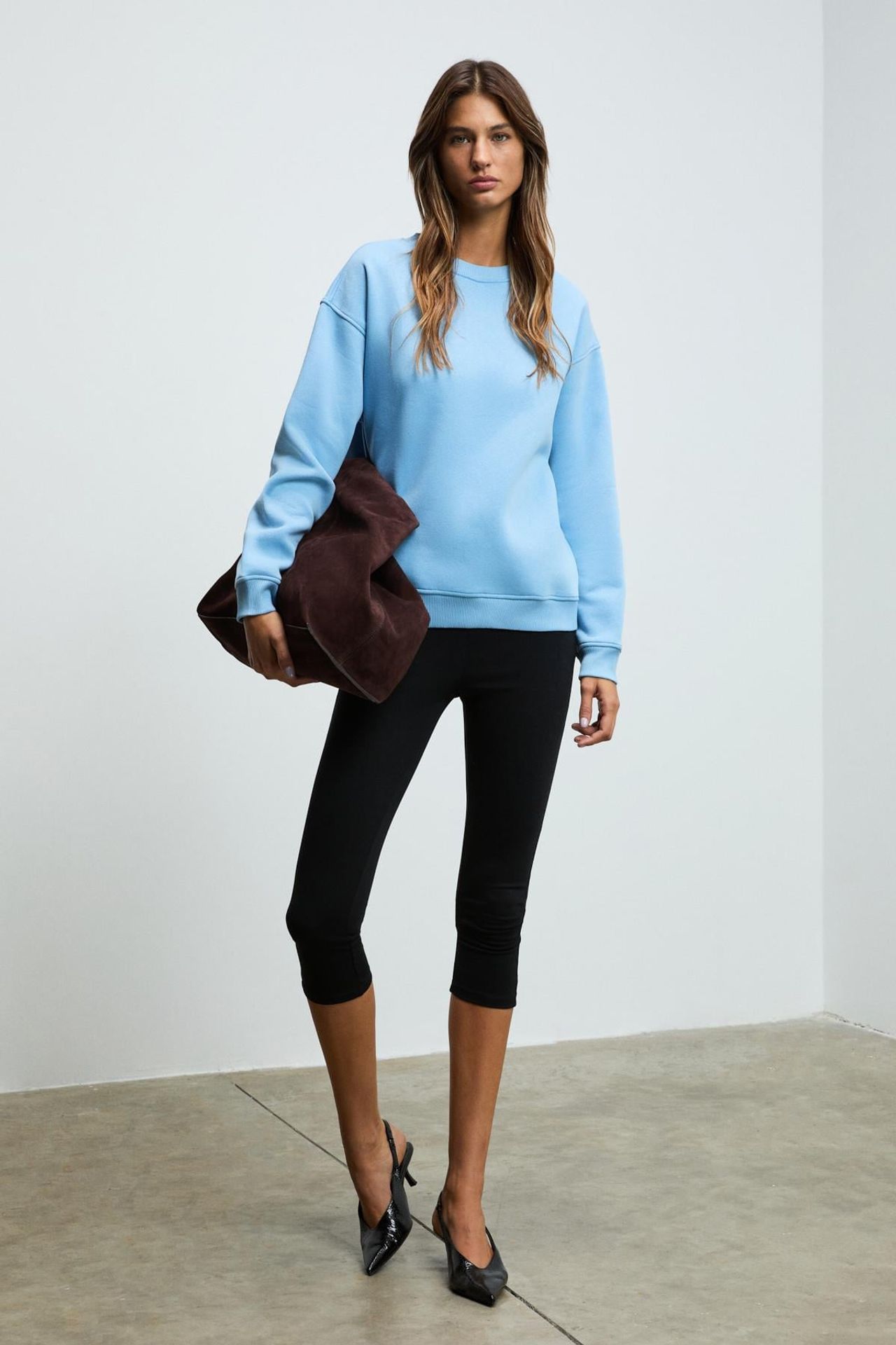 GRIMELANGE Bol Kesimli Bisiklet Yaka Sweatshirt 6