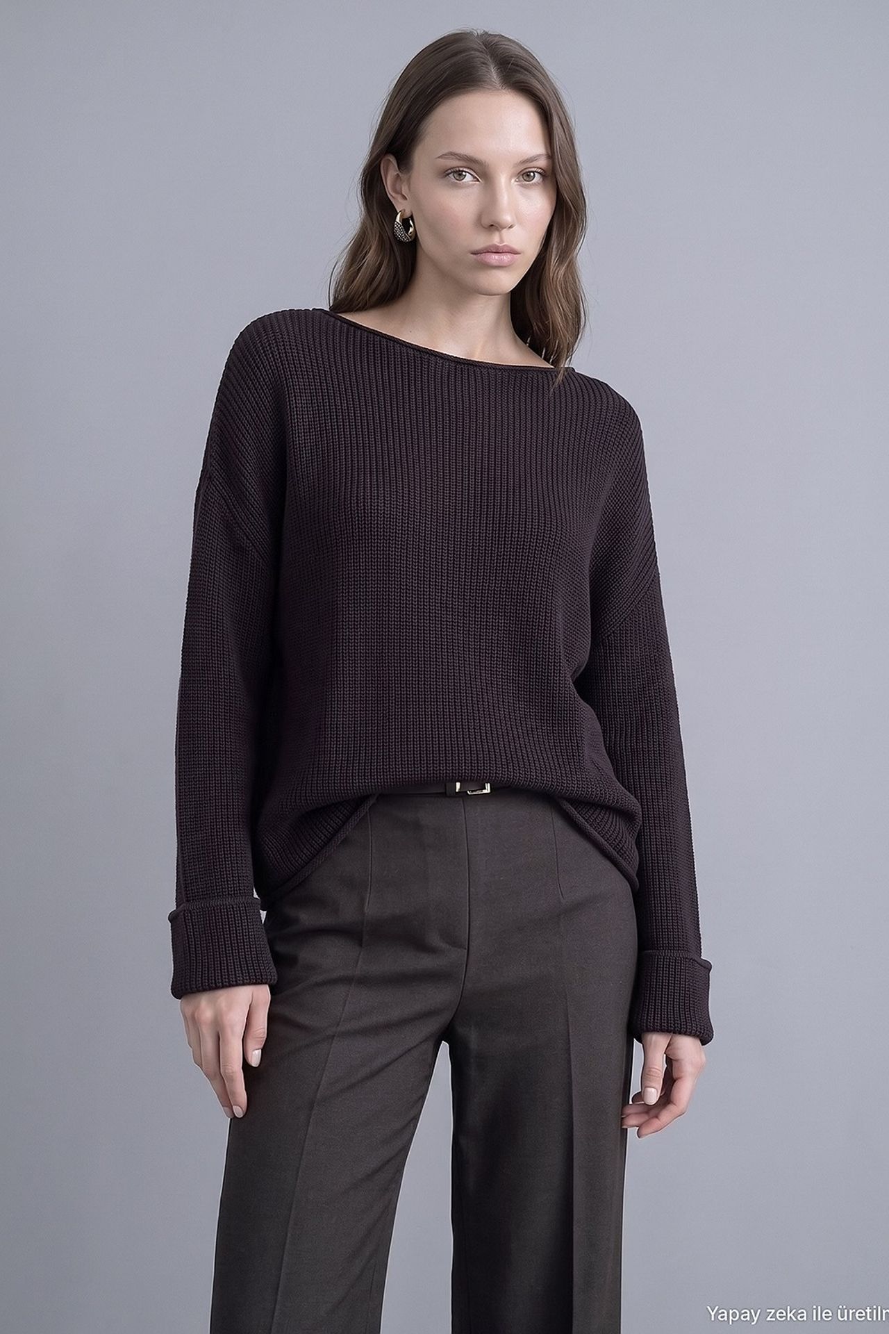 DILVIN Women's Ribbed Boat Neck Knit Sweater 3