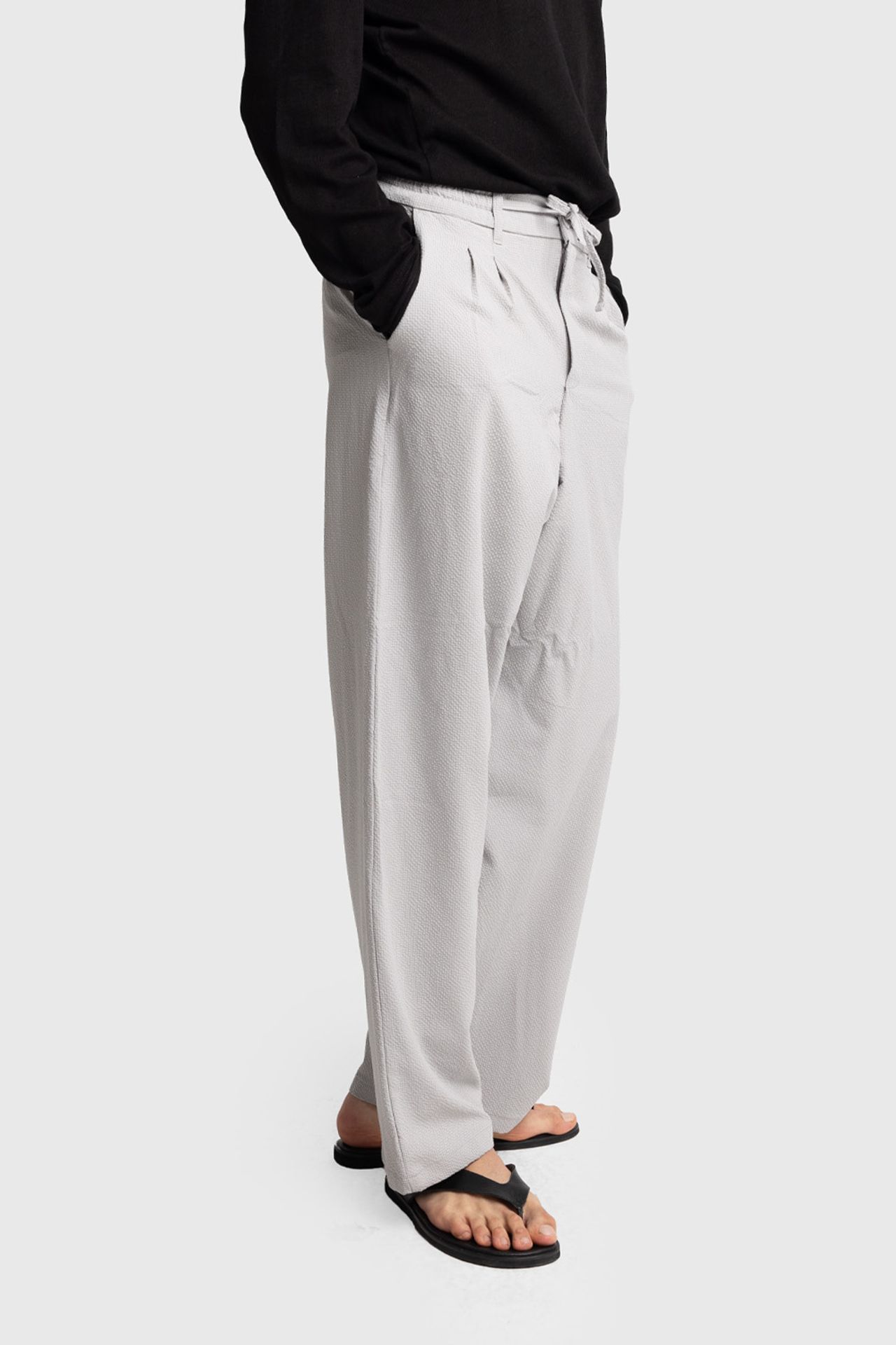 GIESTO Men's Cotton Wide-Leg Knit Pants 2