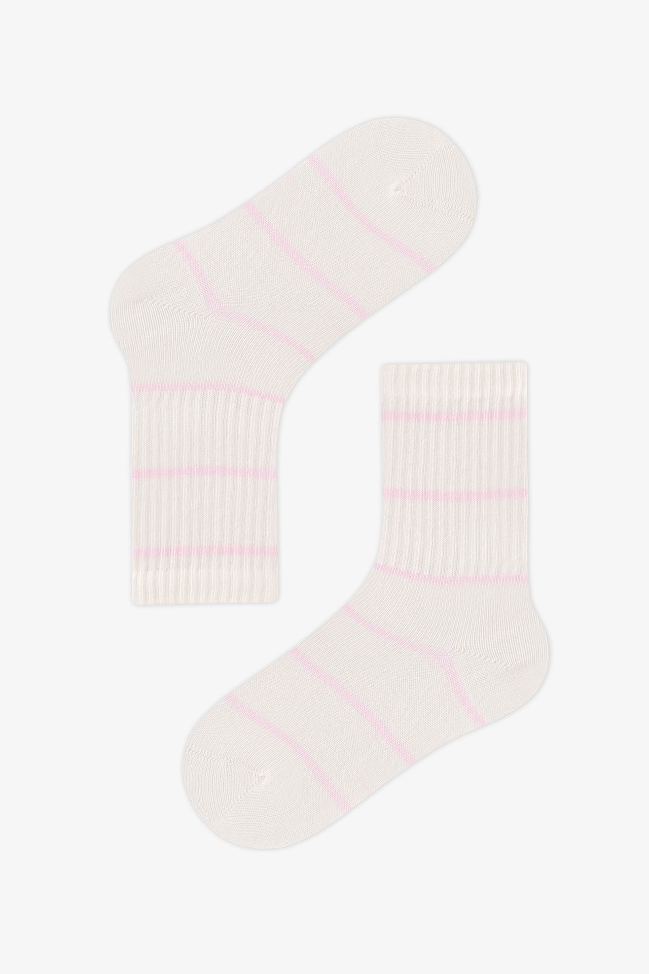PENTI Girls' Little Bunny Rabbit Patterned Pair Crew Socks 4