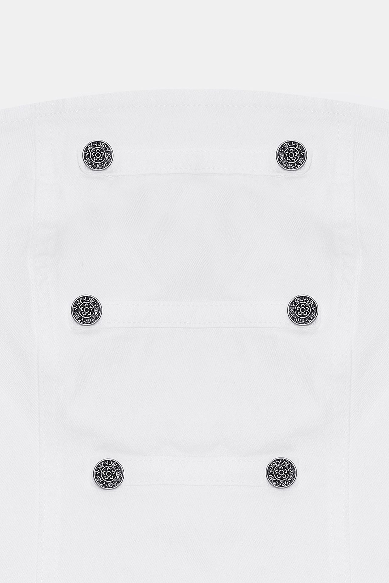 DILVIN Strapless Mini Dress With Button Detail 7