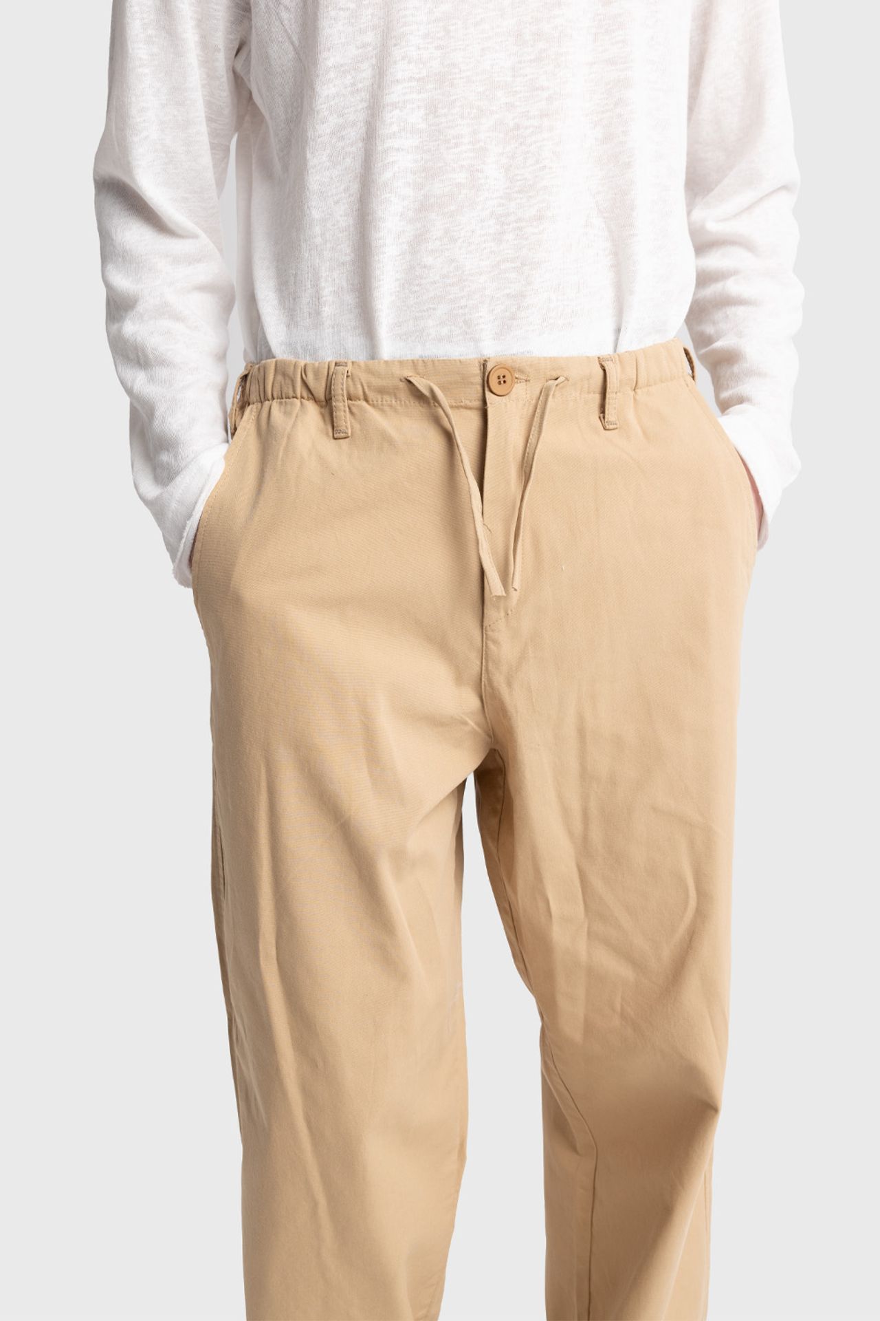 GIESTO Men's Cotton Poplin Wide-Leg Knit Pants 5
