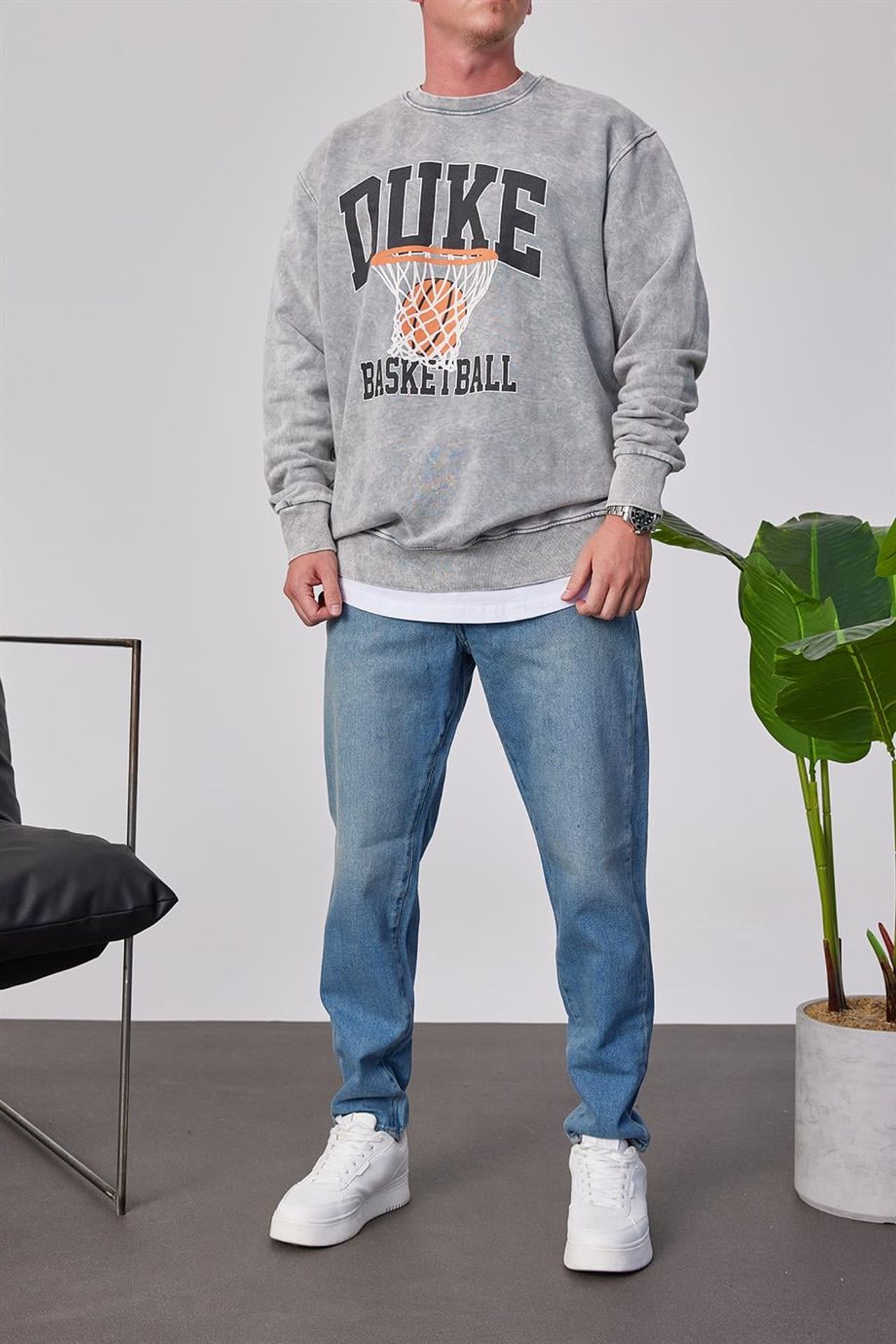 NOMARC Regular Kalıp Bisiklet Yaka Sweatshirt 4