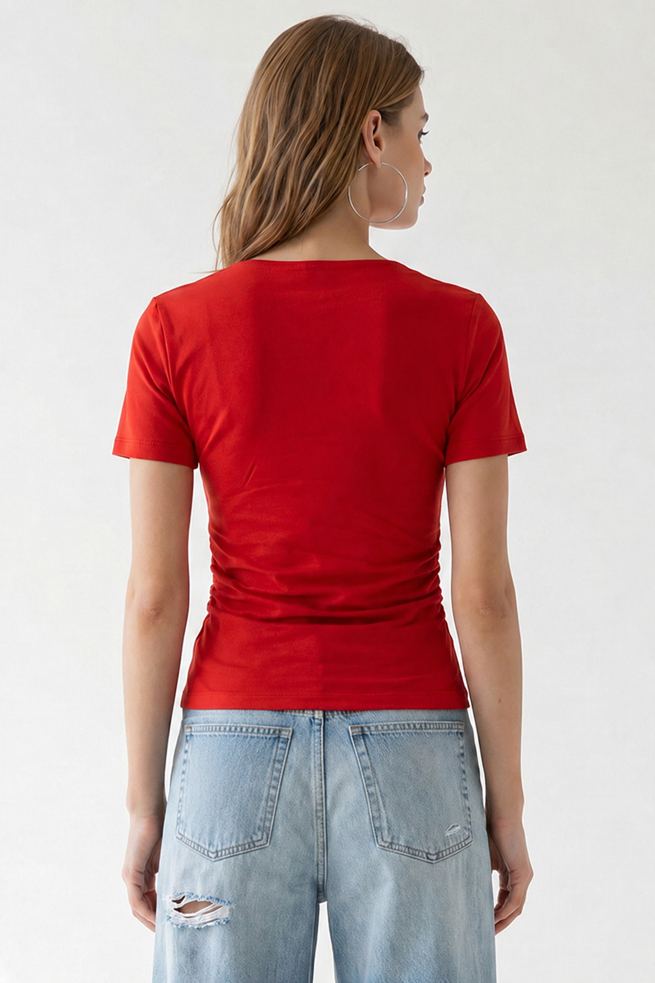 MIXRAY Women's Slim Fit Boat Neck T-Shirt 5