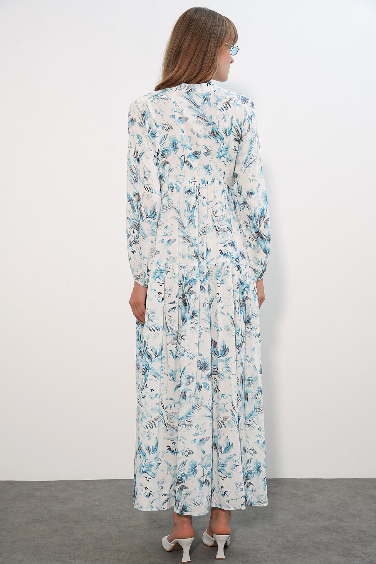 BDART Patterned V-Neck Maxi Dress