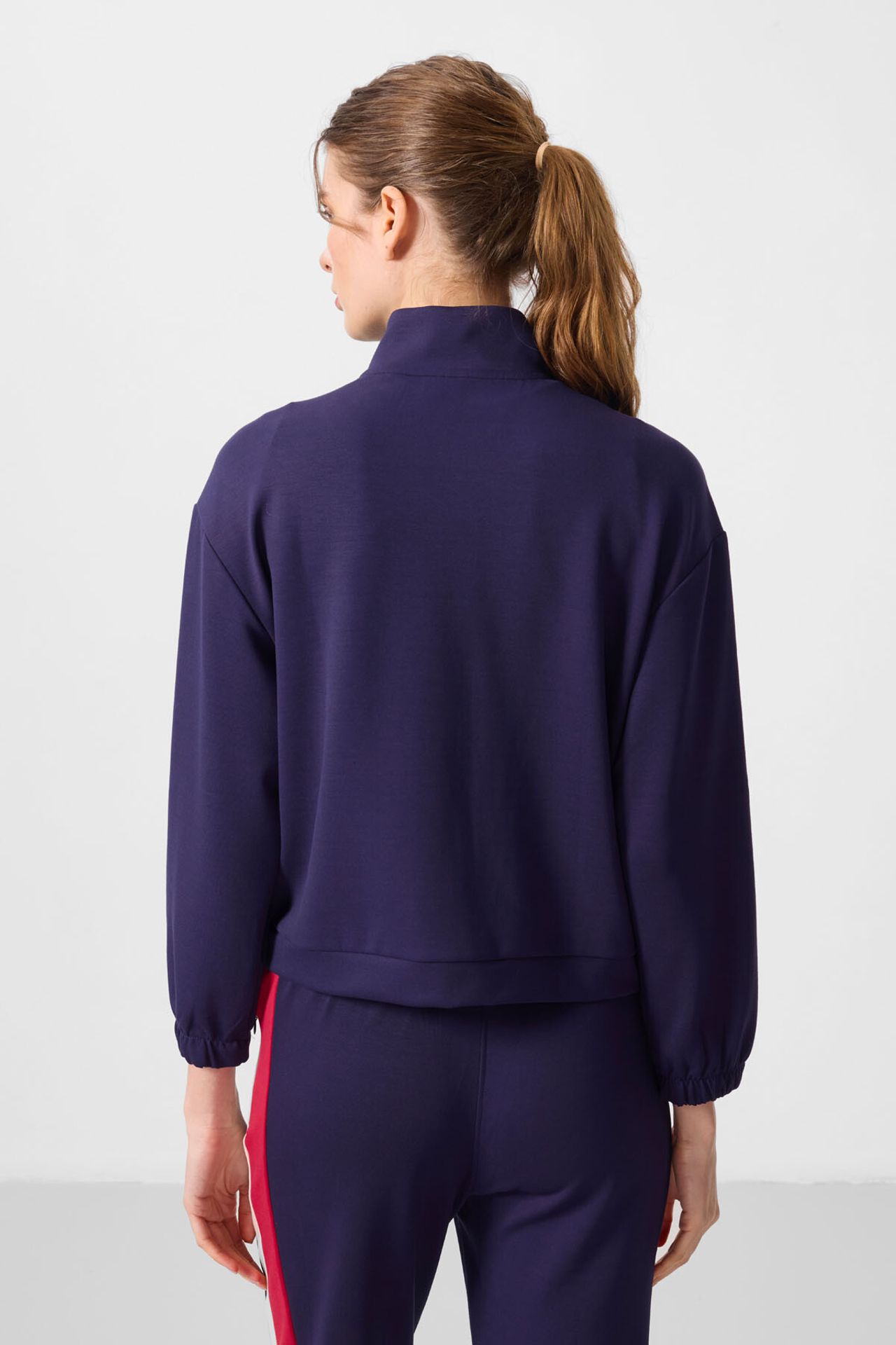 TOMMY Oversized Cropped Zip-neck Knit Top 6
