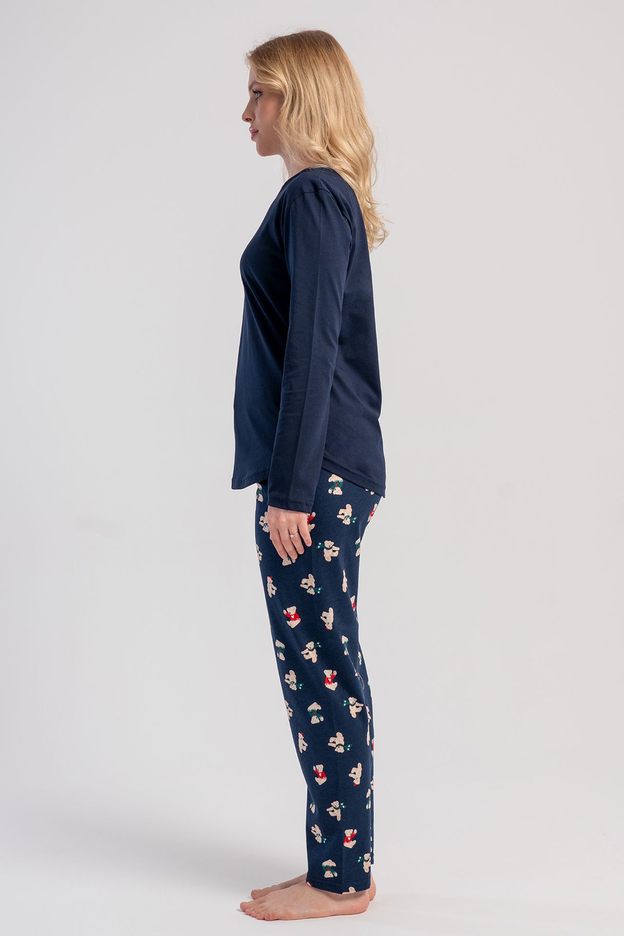 YAKE Baskılı 2 Parçalı Pijama Takımı 2